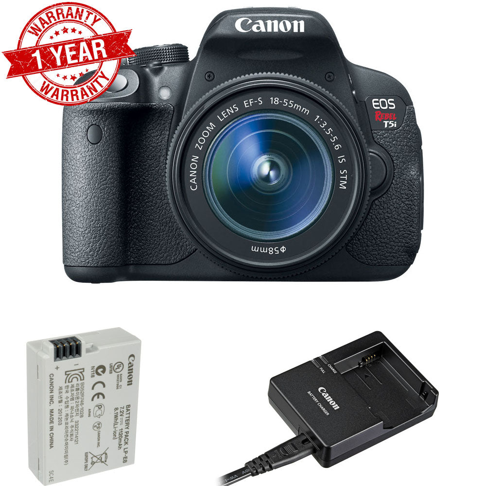 Canon EOS Rebel T5i / 800D & T7i DSLR Camera with 18-55mm IS USM Lens - Professional Photography for Beginners, Travel & Vlogging - USA Version