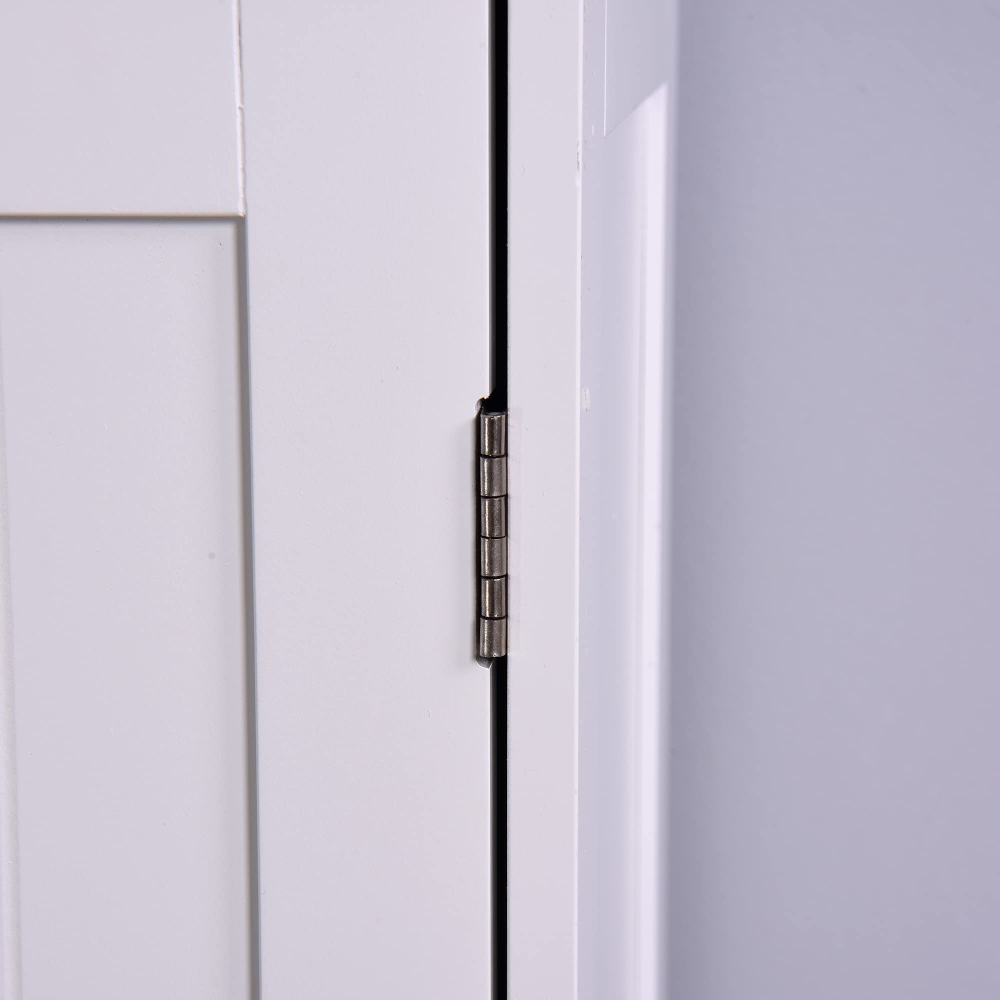 White Freestanding Bathroom Storage Cabinet - Organizer for Bathroom, Living Room & Home Decor - Perfect for Towels, Toiletries & Small Essentials