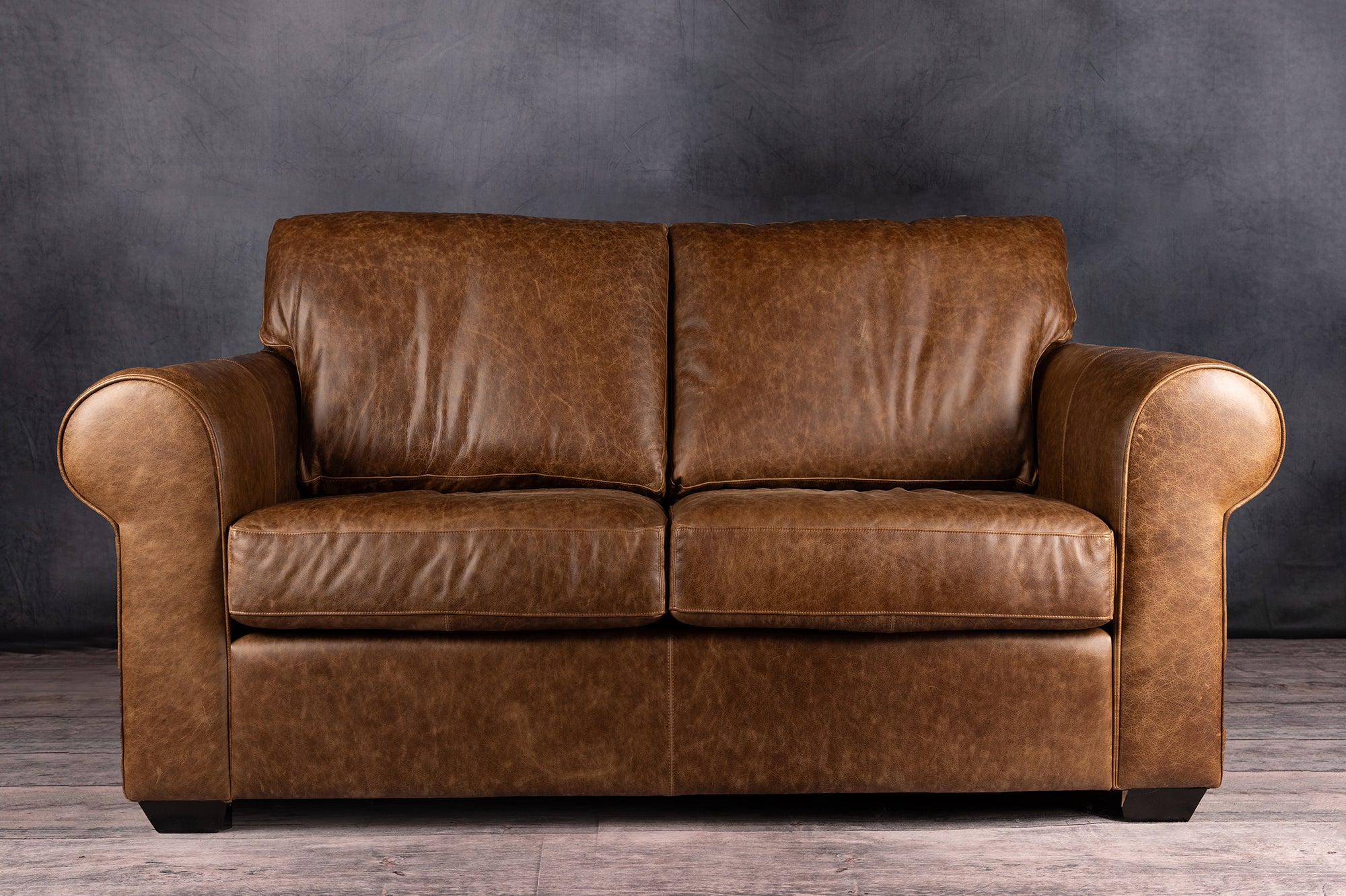 Premium Duke Leather Loveseat Sofa - Genuine Leather 2-Seater Couch for Living Room, Office & Lounge - Modern Comfortable Furniture for Home Decor