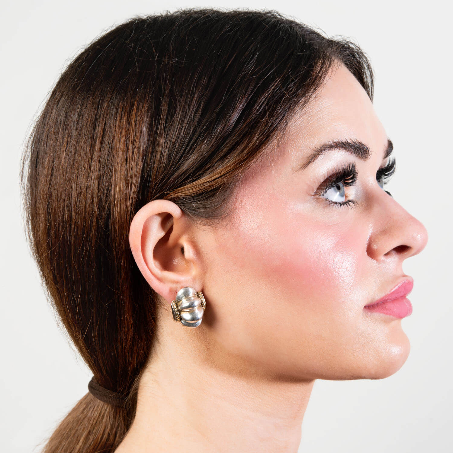 LAGOS Estate 18k Gold & Sterling Silver Bubble Ring and Earring Jewelry Set - Perfect for Weddings, Parties, and Special Occasions