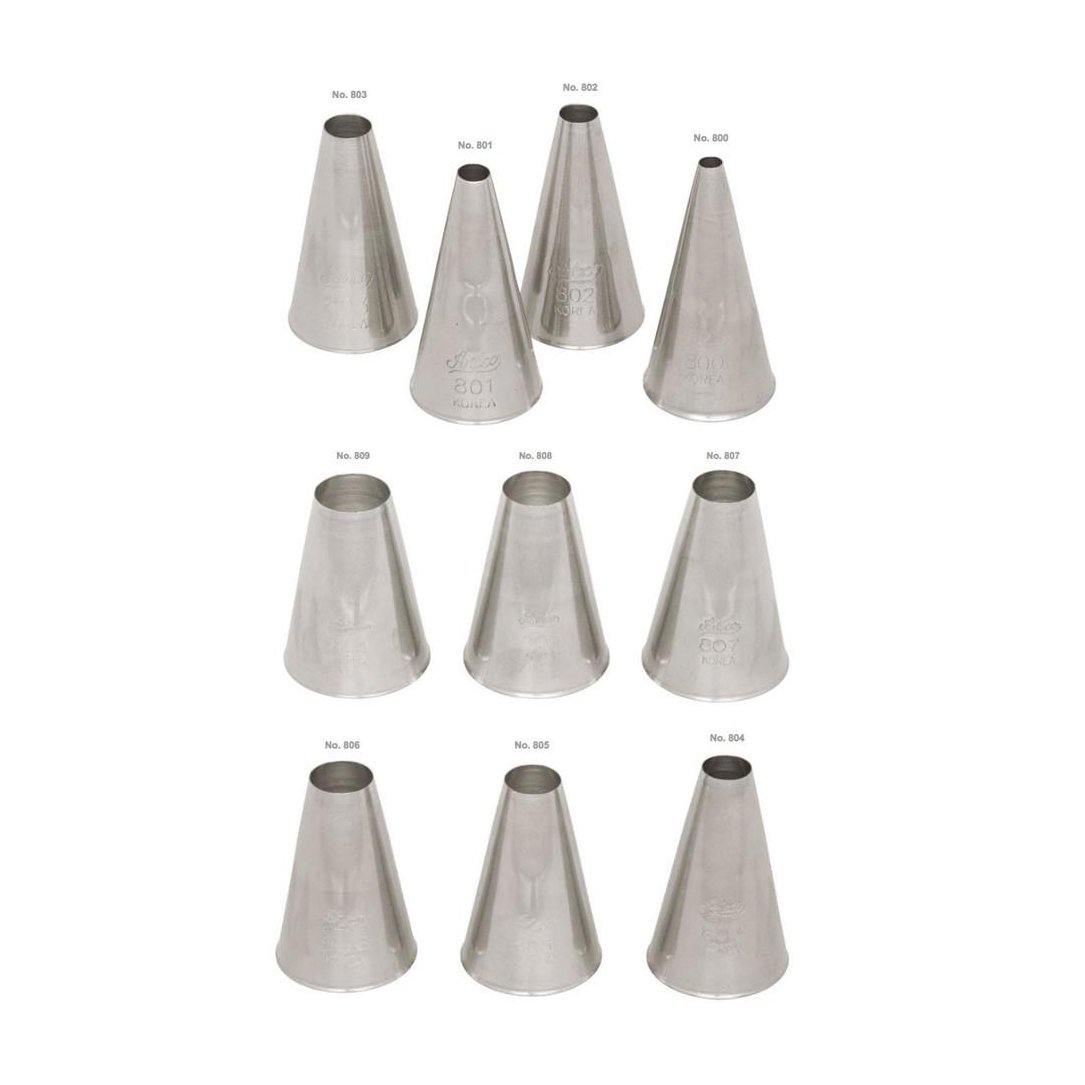 ATECO Stainless Steel #804 Plain Round Piping Tip for Cake Decorating - Perfect for Cupcakes, Cookies & Pastry Icing