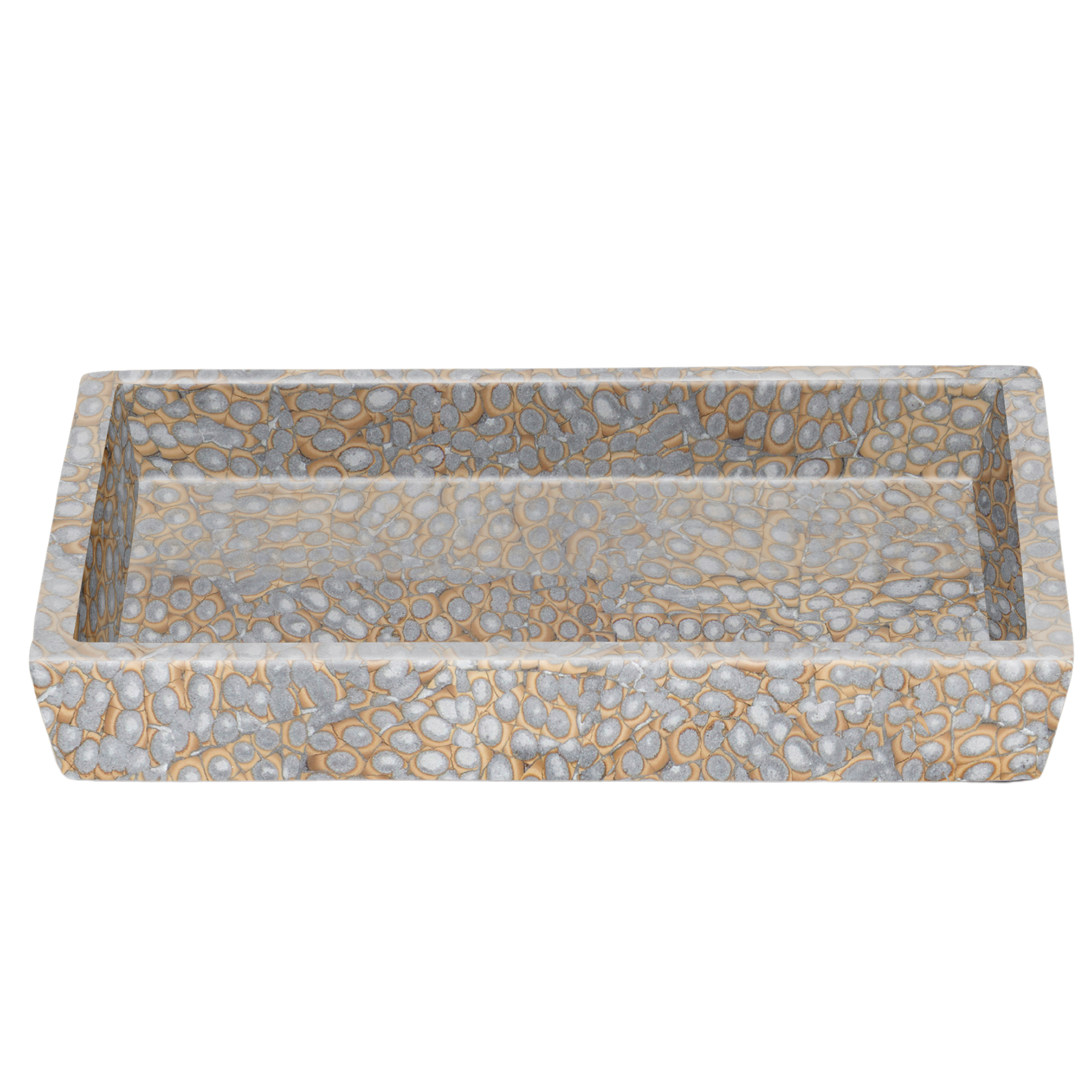 Callas Soap Dish - Elegant Silver Lacquered Cracked Eggshell Design for Bathroom Decor | Perfect for Spa, Guest Bathroom & Luxury Home Accessories