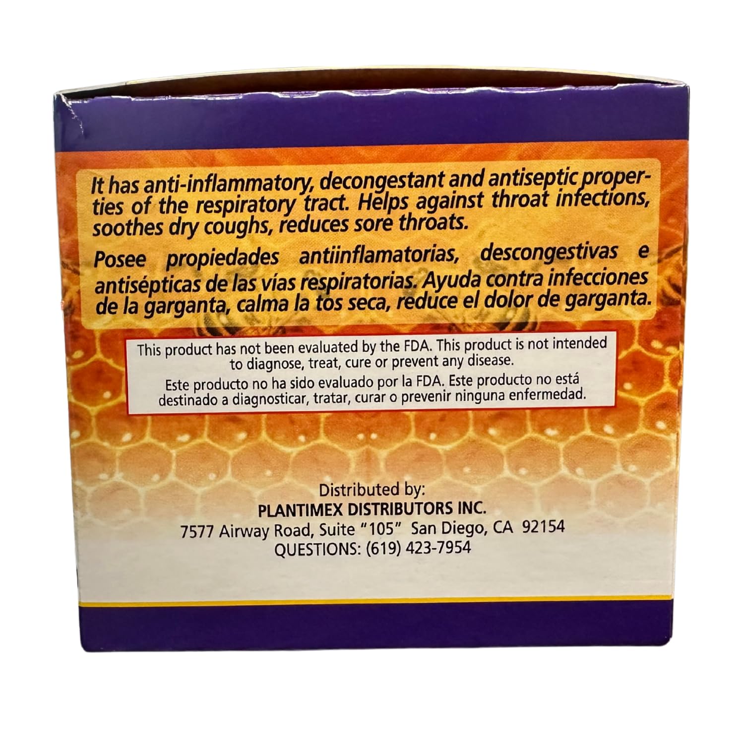 El Fulmina Cough Relief Tea with Propolis & Echinacea (30 Bags) - Herbal Immune Support for Cold & Flu Season - Perfect for Soothing Throat & Boosting Immunity