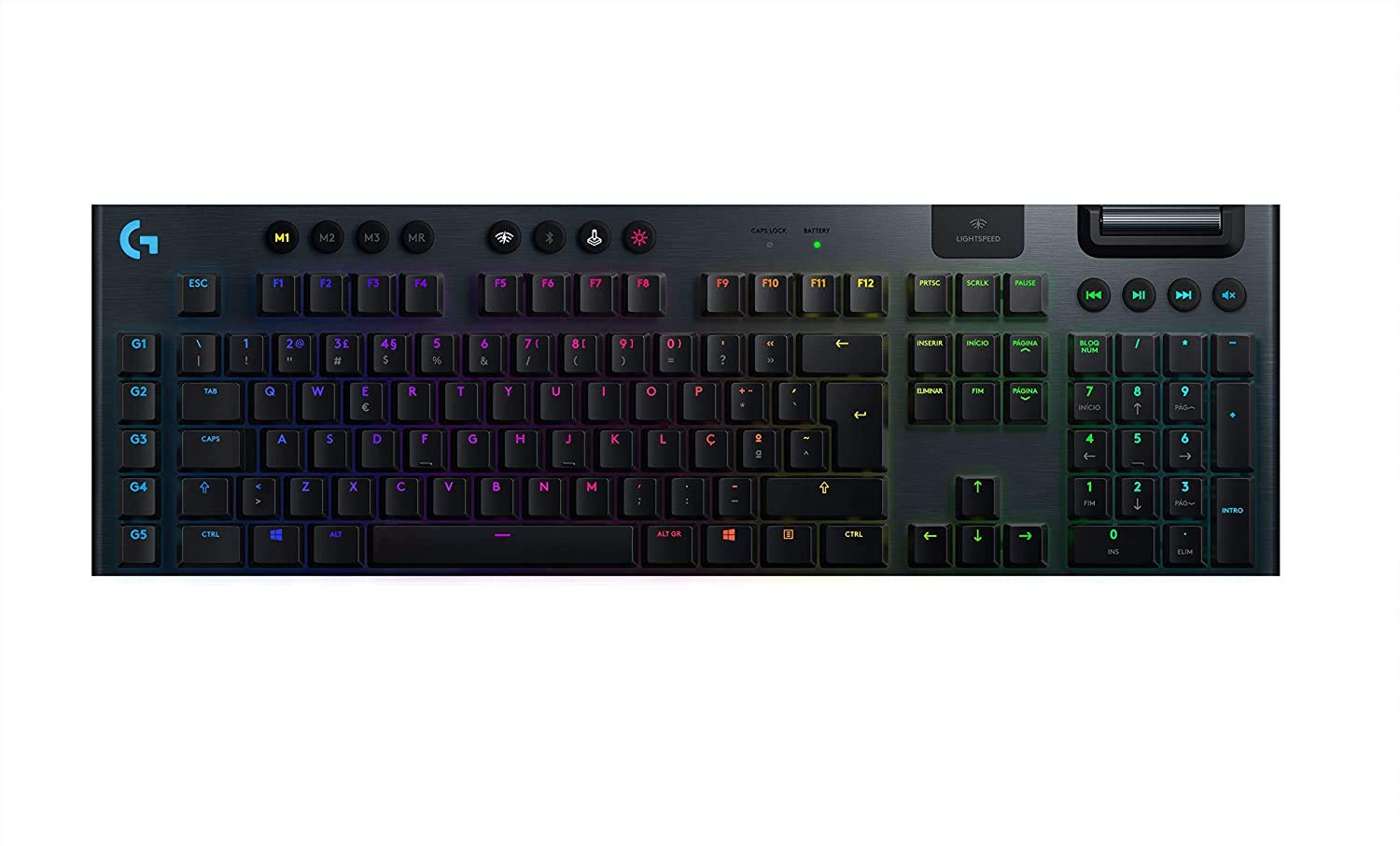 Logitech G915 Wireless Mechanical Gaming Keyboard - Tactile Switches, Low Profile, LIGHTSYNC RGB, Black (Renewed) | Perfect for PC Gaming, Streaming & Office Work
