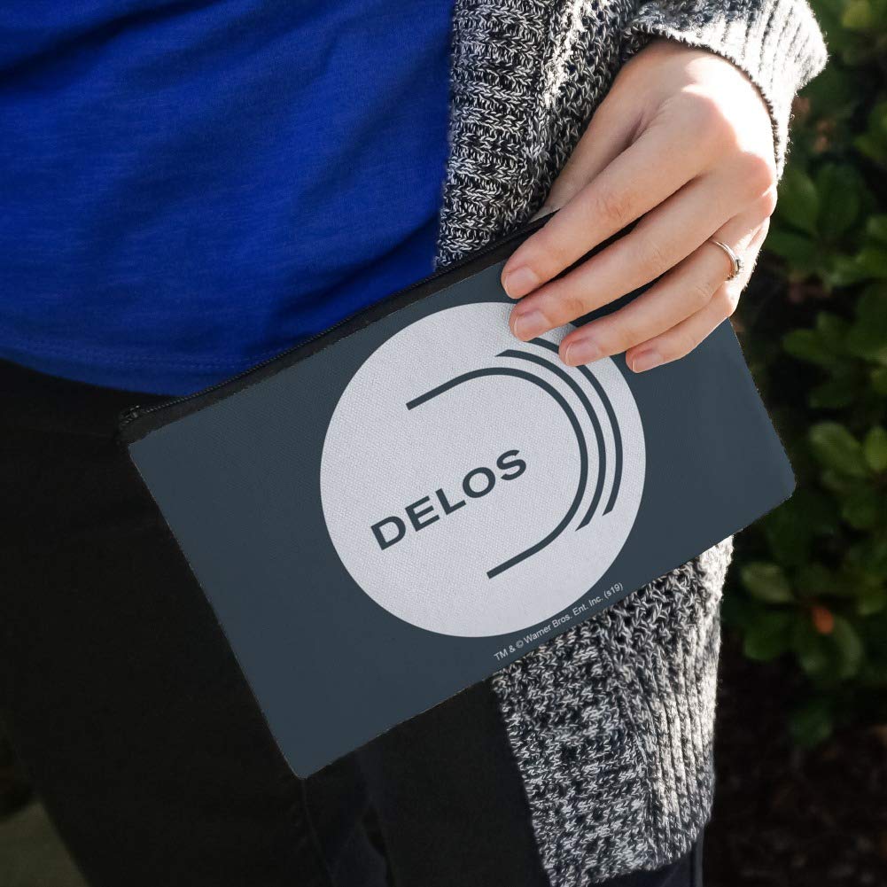 Westworld Delos Logo Makeup Bag - Waterproof Cosmetic Organizer Pouch for Travel, Gym & Daily Essentials | Perfect for Makeup Brushes, Toiletries & Jewelry Storage