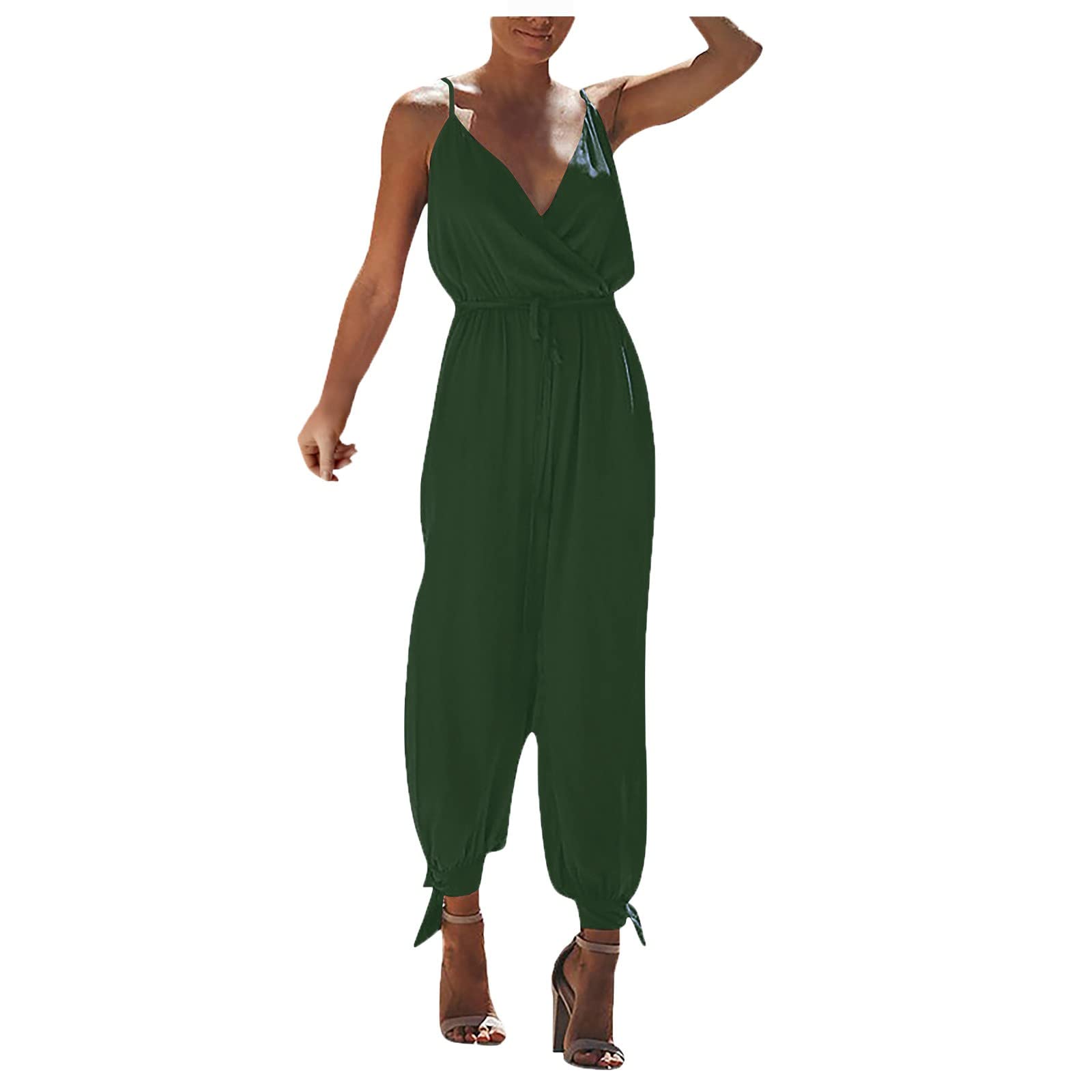 Elegant Halter Jumpsuit for Women - Formal Evening Dressy Romper for Fall Wedding Guest, Party & Special Occasions | Sexy One-Piece Outfit for Cocktail Events & Night Out