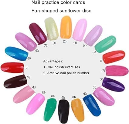 MAPPERZ Ultimate Nail Art Display Board - 10 Palettes & 200 Nail Tips for Professional Nail Design Practice, Color Swatching & Manicure Training | Durable, Lightweight Nail Art Kit for Salon & Home Use | Perfect for Nail Artists, Students & DIY Enthusiasts (Pack of 10)