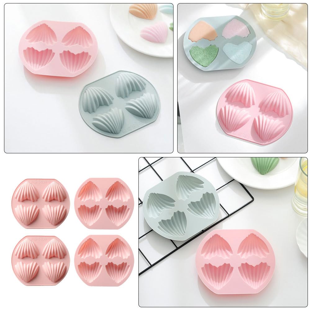 4PCS Heart Shaped Silicone Candy Molds - 4 Cavity Baking Molds for Chocolate, Gummy, Cake - Valentine's Day DIY Dessert Tools - Perfect for Valentine's Gifts, Party Treats & Home Baking