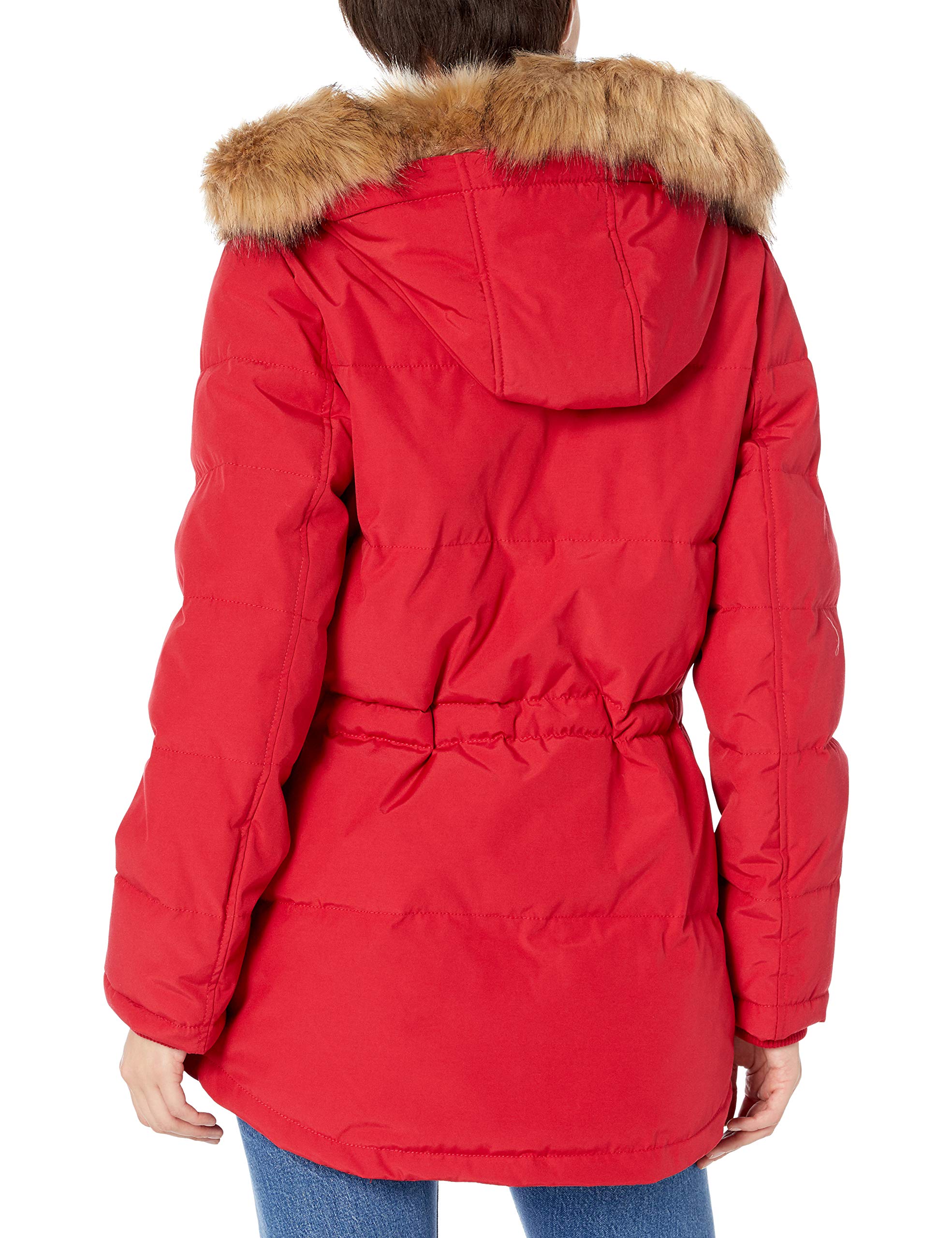 Levi's Women's Katie Arctic Cloth Hooded Parka Jacket with Faux Fur Trim - Winter Warm Windproof Coat for Cold Weather, Snow & Outdoor Activities
