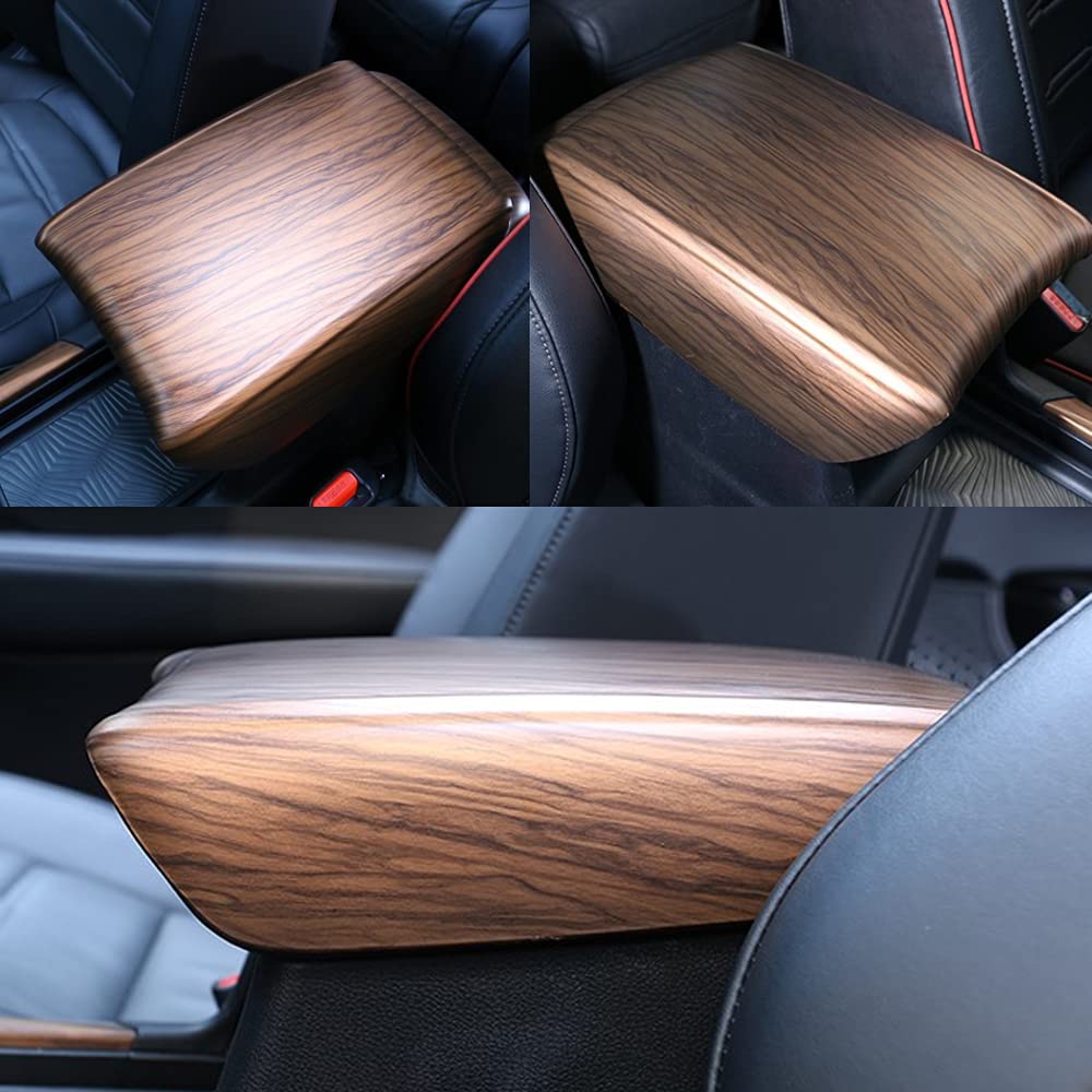 Premium ABS Peach Wood Grain Center Console Cover for Honda CR-V 2017-2022 | Durable Interior Trim Upgrade with Stylish Wood Finish | Perfect for Car Customization & Enhanced Storage Organization