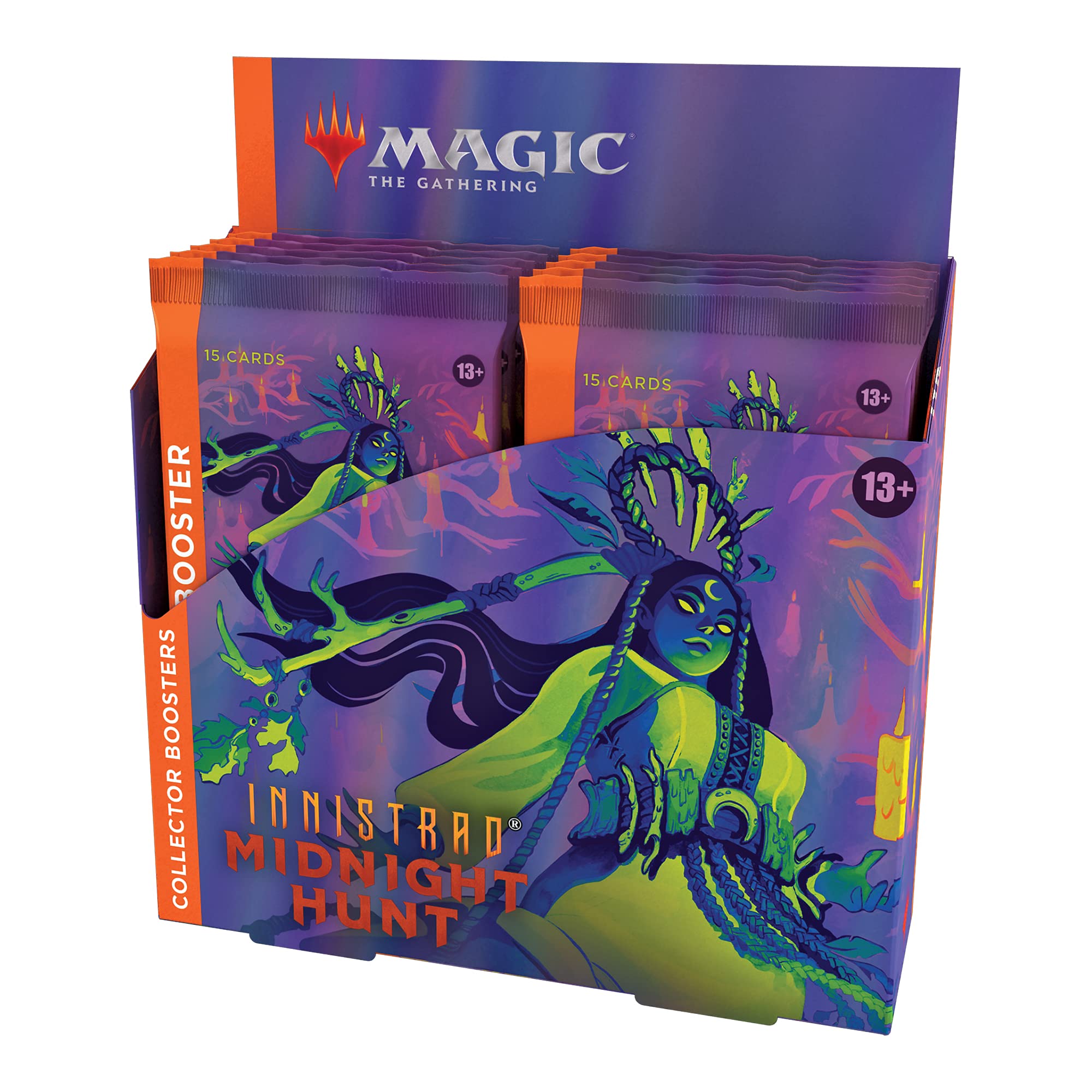 Magic: The Gathering Innistrad: Midnight Hunt Collector Booster Box - 12 Packs (180 Cards) | MTG Trading Card Game | Perfect for Collectors & Tournaments
