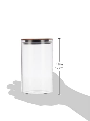 Solimo 1000ml Borosilicate Glass Jar - Transparent, Heat-Resistant & Durable for Food Storage, Canning, Pickling, and DIY Crafts - Perfect for Kitchen, Pantry, and Home Organization