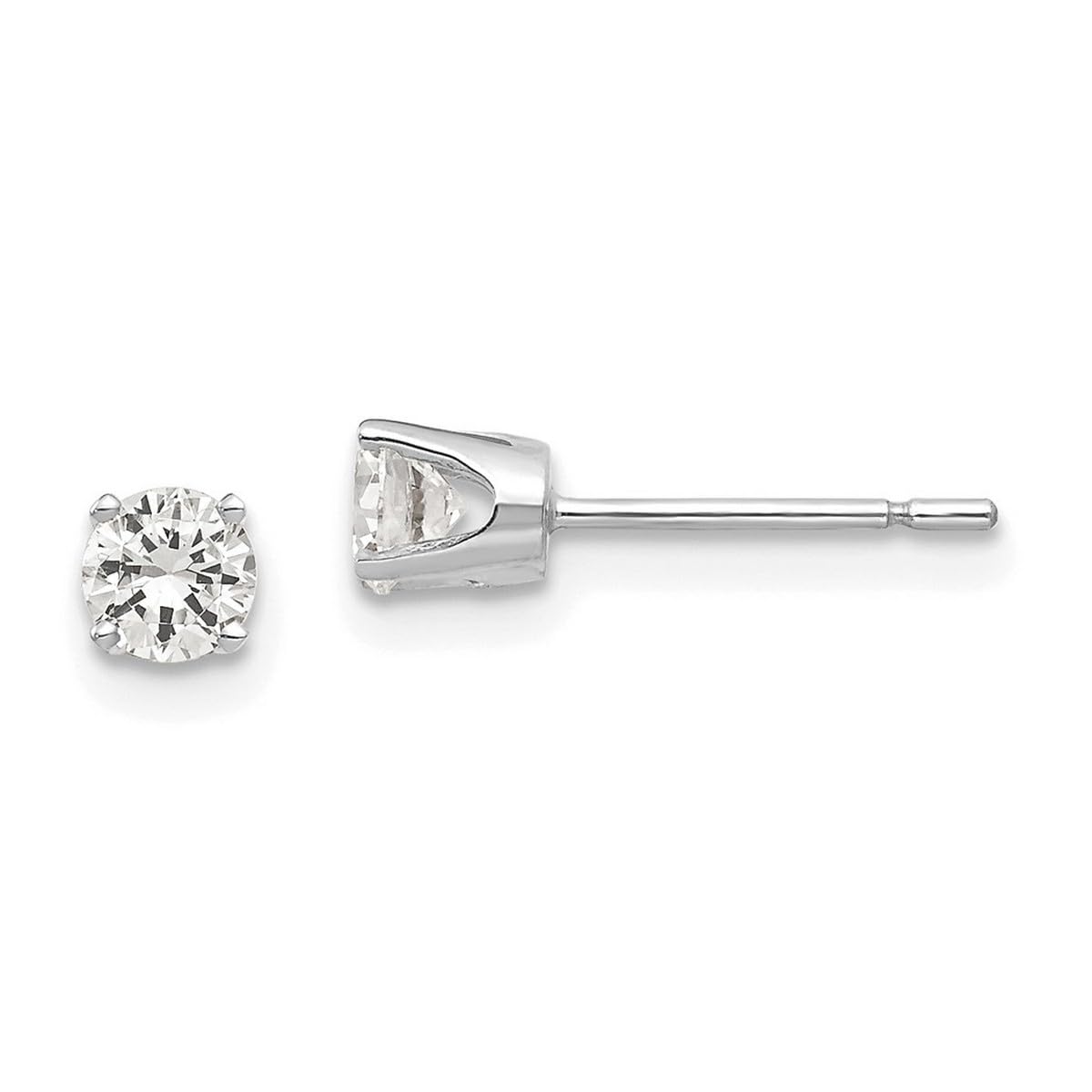 14K Gold CZ Cubic Zirconia Stud Earrings for Women - Simulated Diamond Earrings in White Gold & Yellow Gold | Perfect for Weddings, Parties & Everyday Elegance