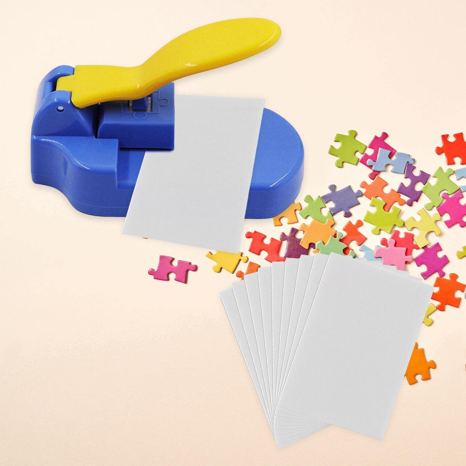 DIY Jigsaw Puzzle Making Machine - Paper Craft Puzzle Maker for Scrapbooking & Home Embossing | Plastic Puzzle Supplies for Classroom & Handmade Projects | Perfect for Art Crafts, Educational Activities & Creative Gifts (Blue)