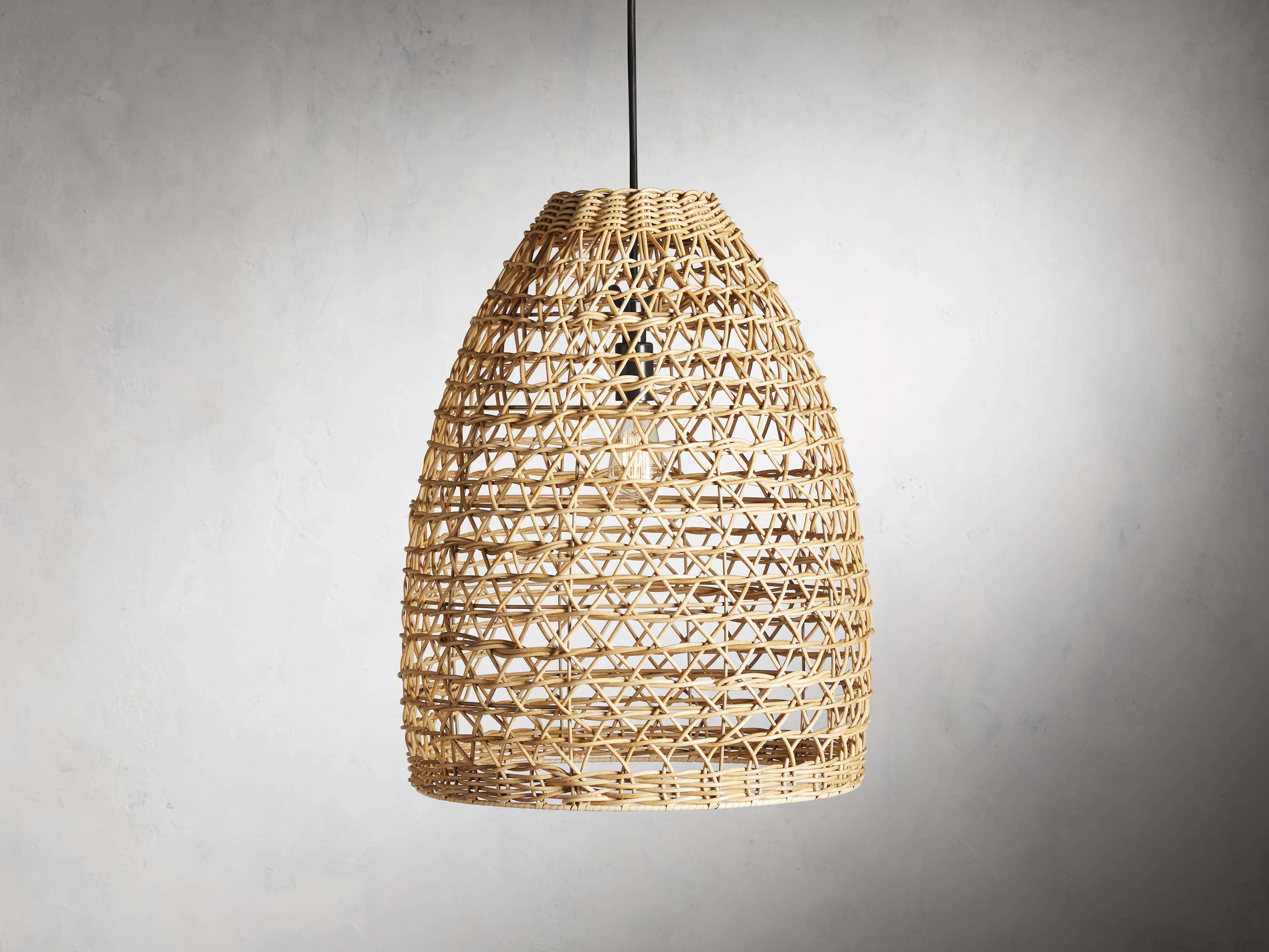 Braemar Outdoor Natural Pendant Light Fixture - Waterproof Hanging Lantern for Patio, Garden & Porch - Perfect for Backyard, Deck and Outdoor Dining Areas