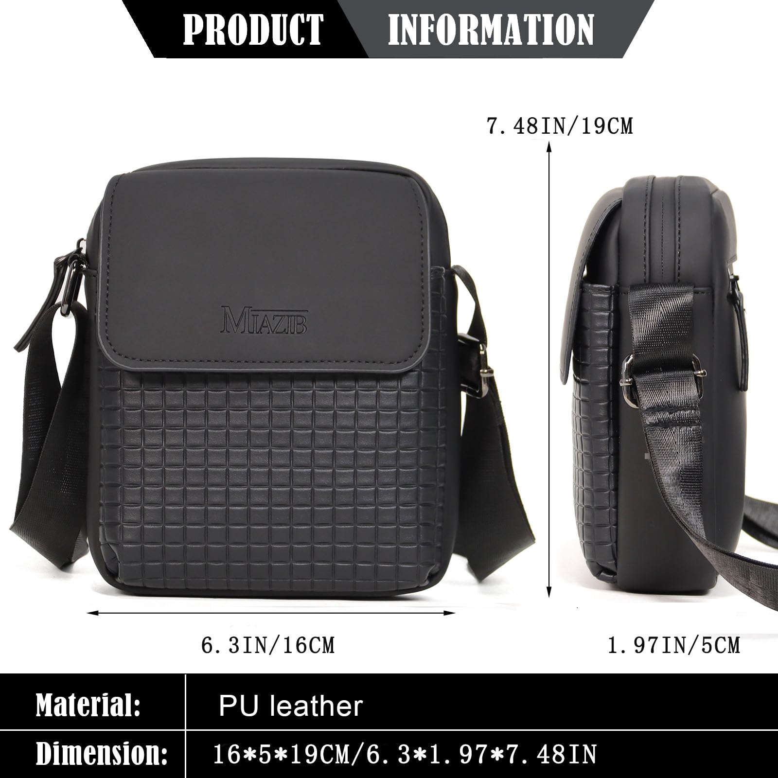 Stylish Unisex Crossbody Bag - Durable Messenger Shoulder Bag for Men & Women - Compact Satchel with Adjustable Strap - Perfect for Travel, Work & Daily Use