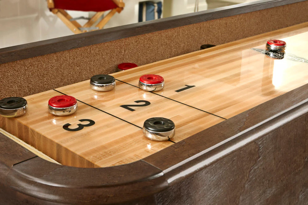 Brunswick Concord 12-Foot Shuffleboard Table for Game Room, Bar & Entertainment - Professional Indoor Shuffleboard with Smooth Playing Surface