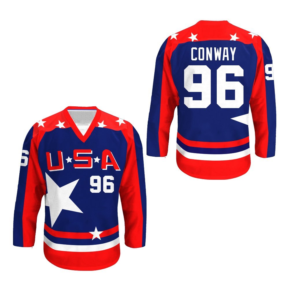 Charlie Conway 96 Team USA Hockey Jersey - Custom Stitched Replica Jersey for Men & Women (XXS-3XL) - Perfect for Games, Cosplay & Fan Collections