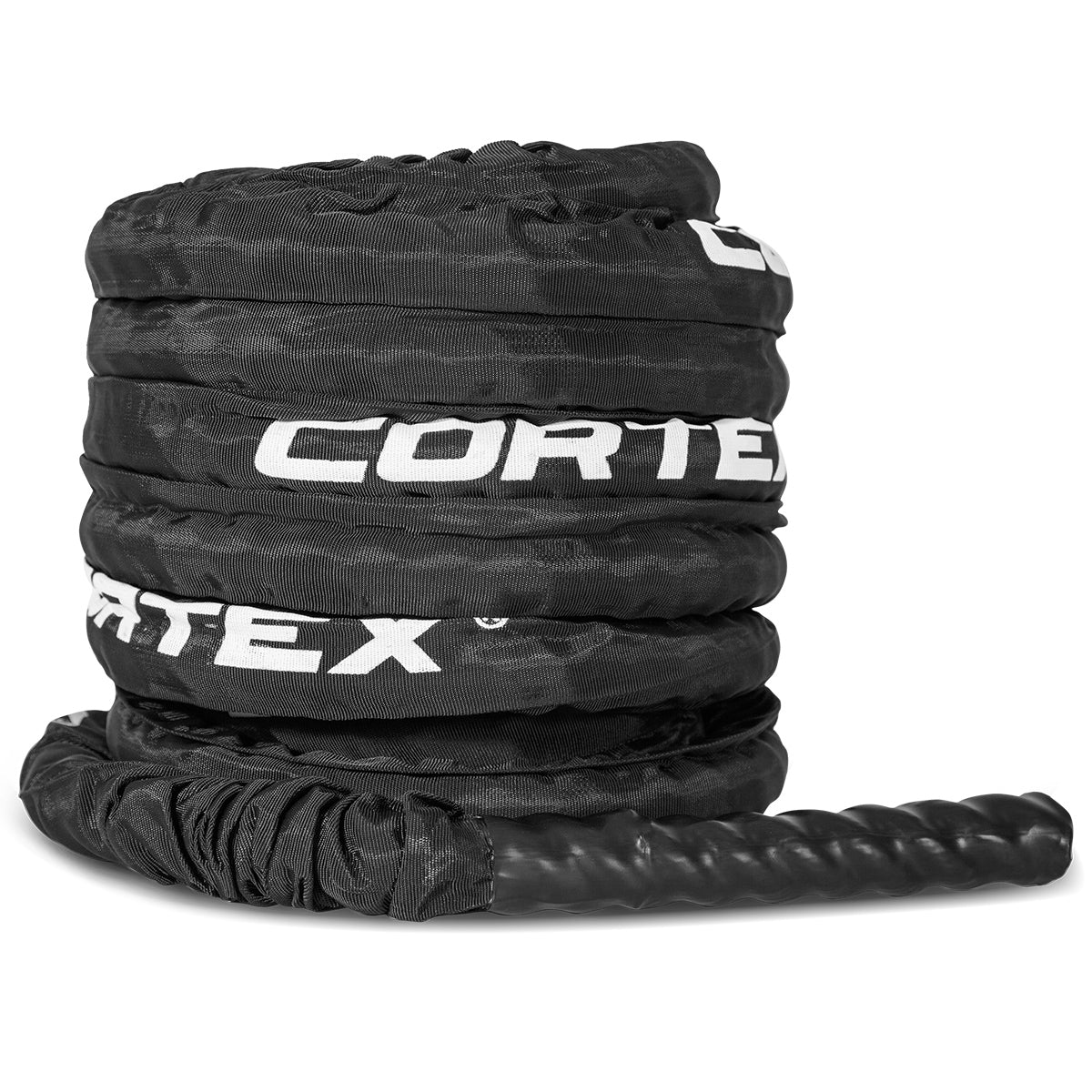 CORTEX 38mm x 15m Sleeved Battle Rope - Heavy Duty Workout Rope for CrossFit, Strength Training & Home Gym Fitness