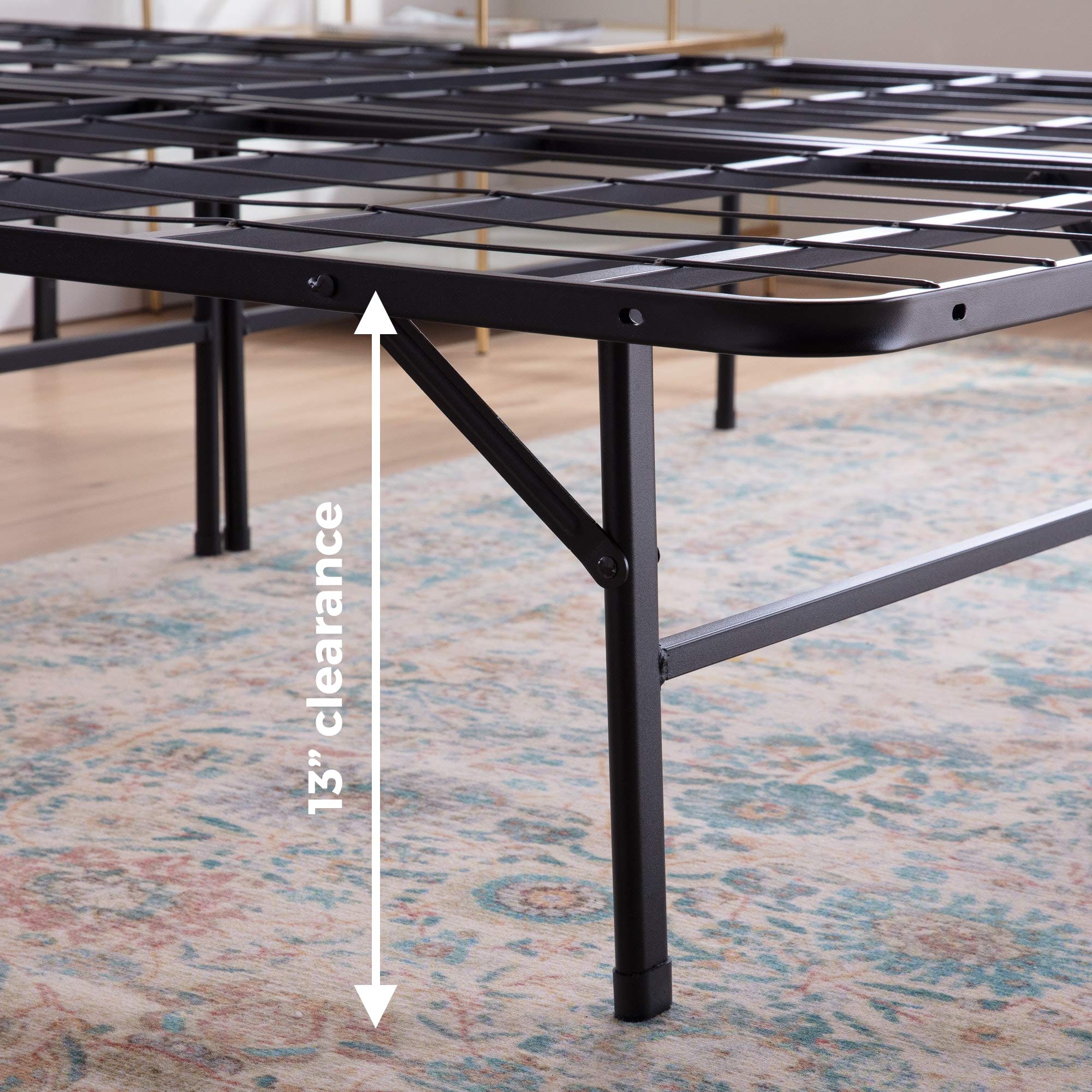 Linenspa 5 Inch Gel Memory Foam Mattress with 14 Inch Folding Platform Bed Frame - Full Size | Cooling Support for Back, Stomach & Side Sleepers | Perfect for Guest Rooms, Dorms & Small Apartments
