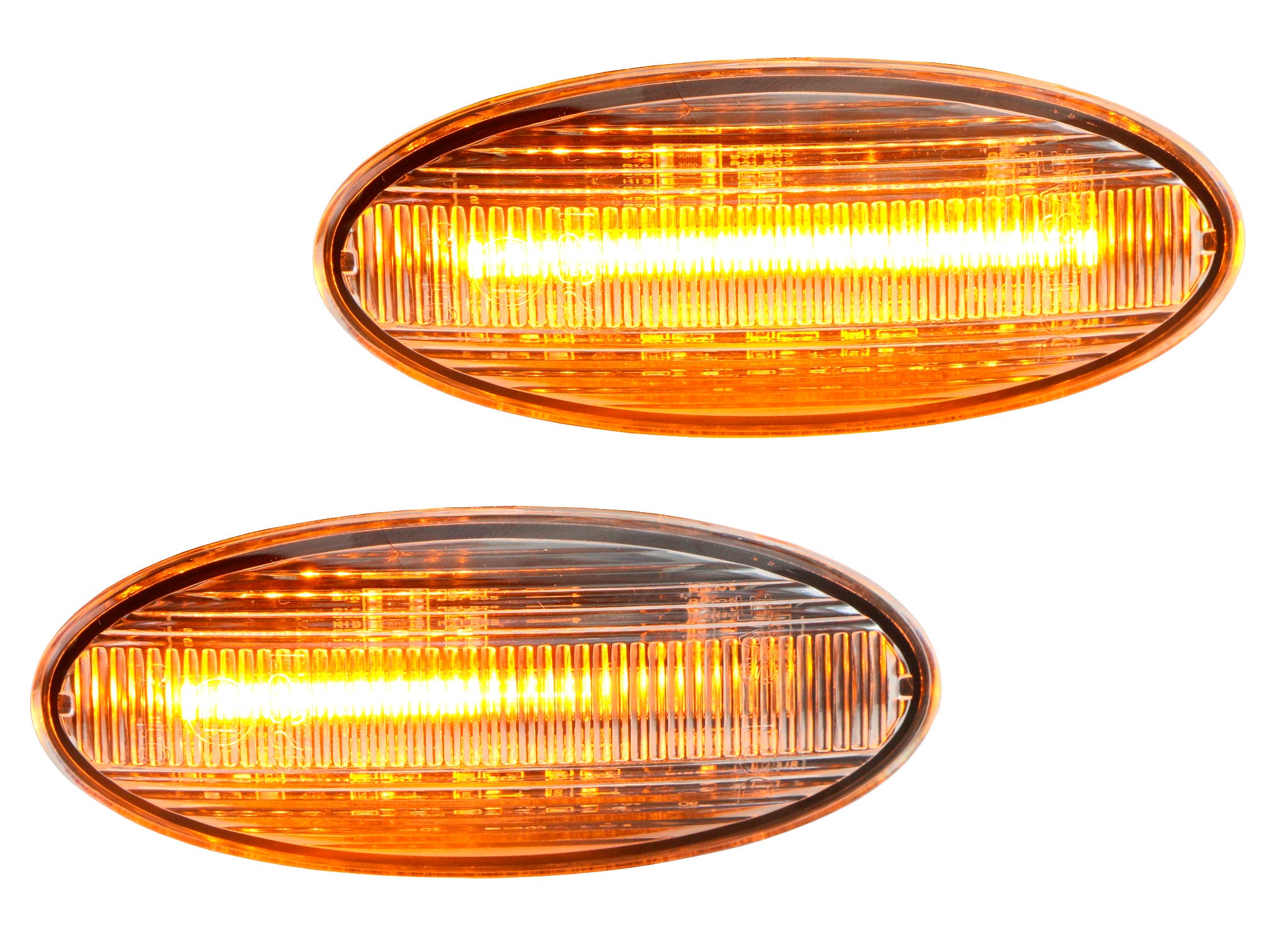 Clear Fender Sequential LED Amber Side Marker Lights for Nissan Juke, Cube, Leaf - Enhanced Visibility & Style for Night Driving & Custom Car Mods