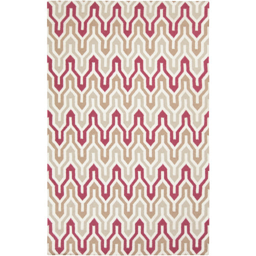 Fallon Dark Red & Ivory Area Rug - Soft & Durable Handmade Wool Rug for Living Room, Bedroom, Dining Room Decor