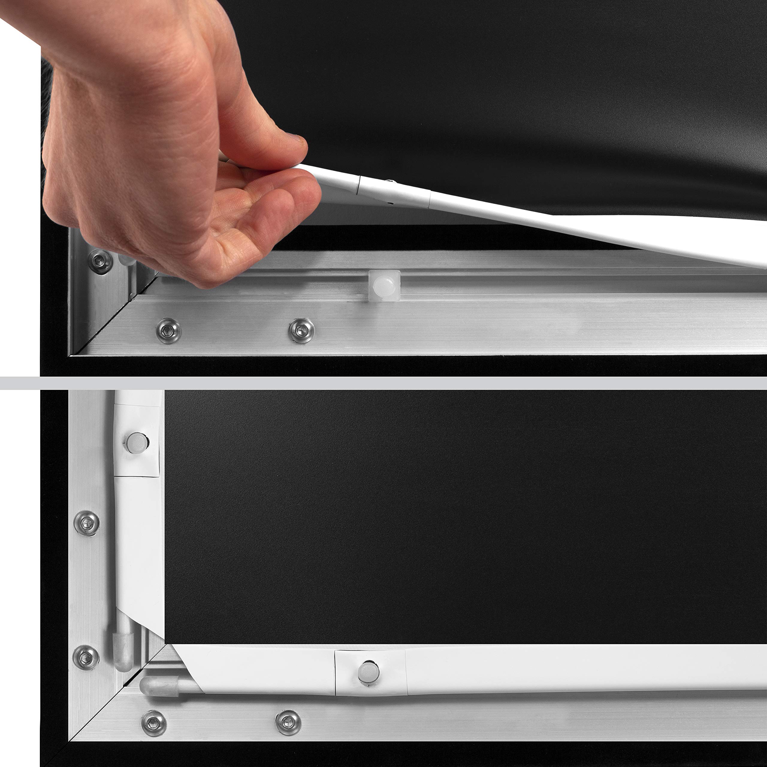 Duronic FFPS150 150-Inch Fixed Frame Projector Screen - HD Wall Mountable Home Theater Movie Screen with 16:9 Aspect Ratio | Perfect for Home Cinema, Classroom Presentations & Office Meetings
