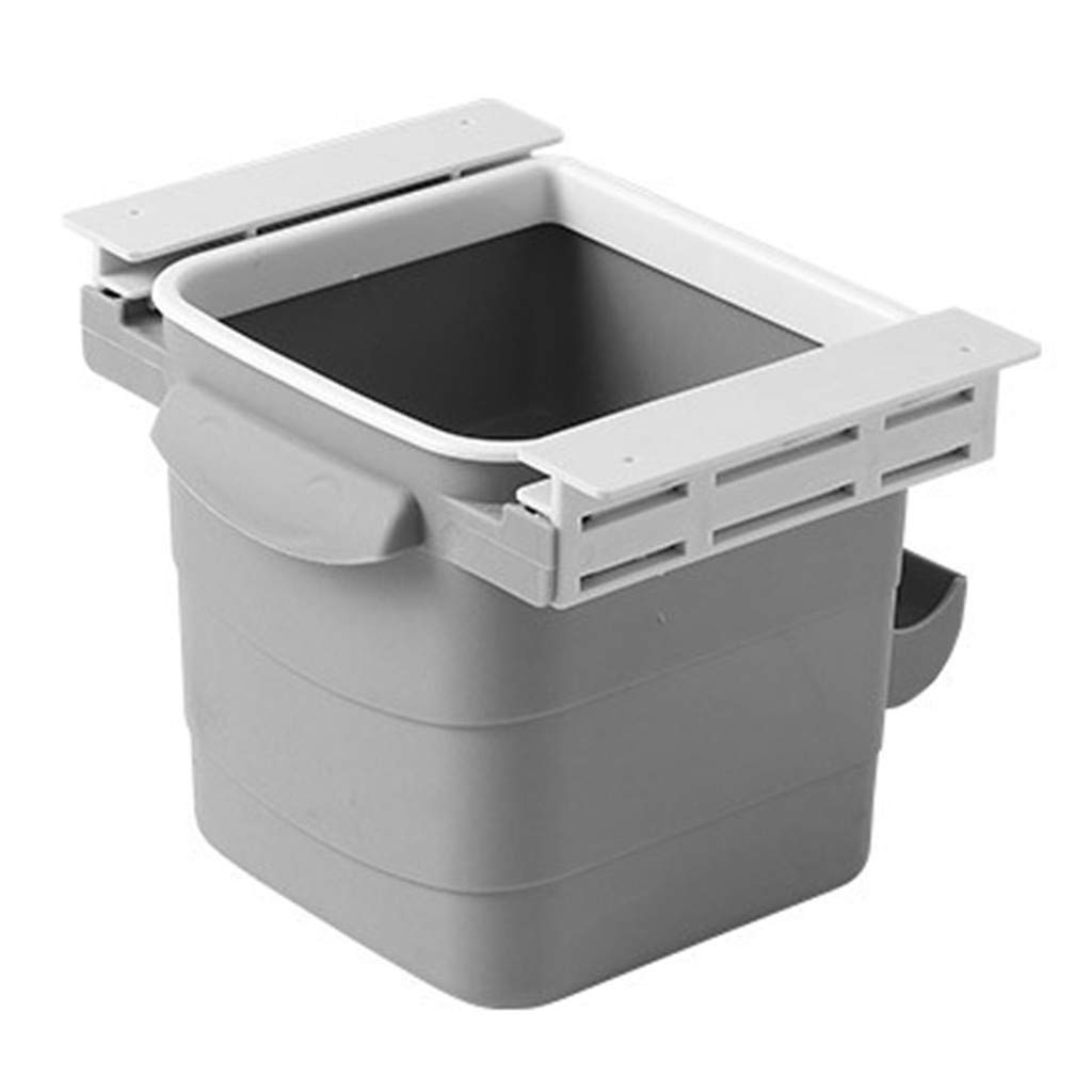 FORUU Hidden Retractable Trash Can - Adhesive Desk Dustbin for Office, Home & Kitchen | Portable Waste Basket with Debris Sorting | Space-Saving Small Garbage Bin for Desk, Countertop & Workspace