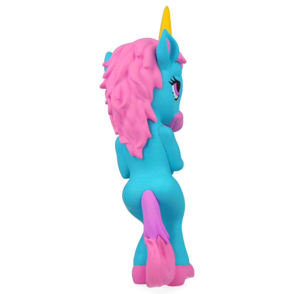 Ron English Forlorn Unicorn Blue Vinyl Art Toy - Collectible Pop Surrealism Figure for Home Decor & Art Display