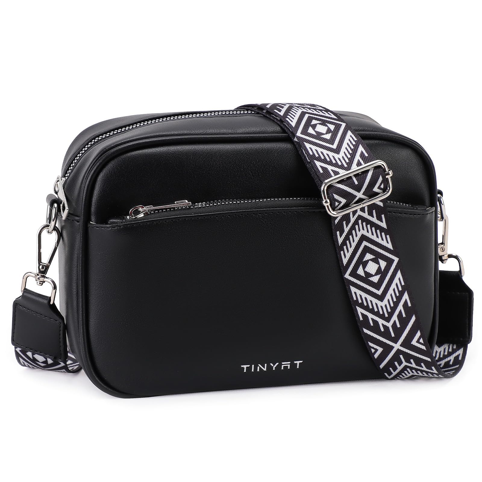 TINYAT Women's Small Crossbody Bag with Adjustable Wide Strap - Stylish Shoulder Purse for Everyday Use, Travel & Shopping
