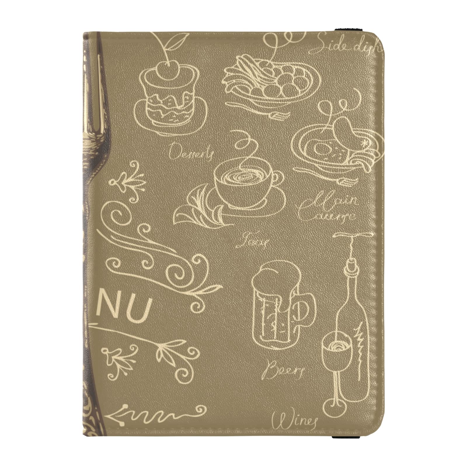 Premium PU Leather Passport Holder & Wallet Combo - RFID Blocking Travel Organizer for Vaccine Cards, ID, Badges - Stylish Khaki Cover for Men & Women - Perfect for Restaurants, Cafes & Airports
