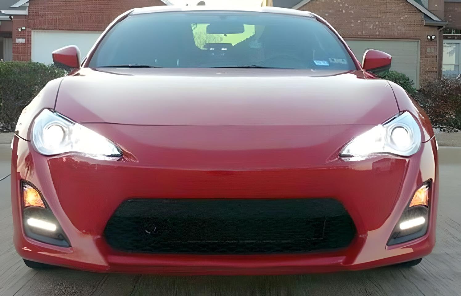 iJDMTOY OEM Fog Bezel with 6-LED High Power DRL Kit - Compatible with 2013-2016 Scion FR-S | Daytime Running Lights for Enhanced Visibility & Style