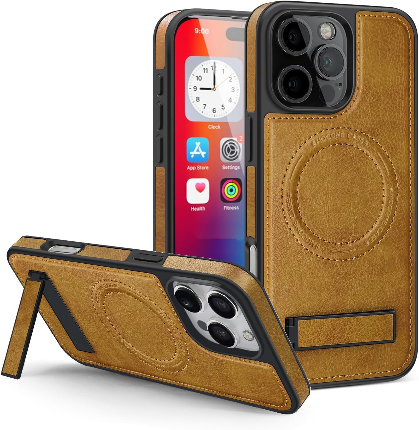 Premium Leather iPhone 16 Pro Max Case with Wireless Charging - Slim Protective Cover for iPhone 16 Pro Max (Blue) - Perfect for Work, Travel & Everyday Use
