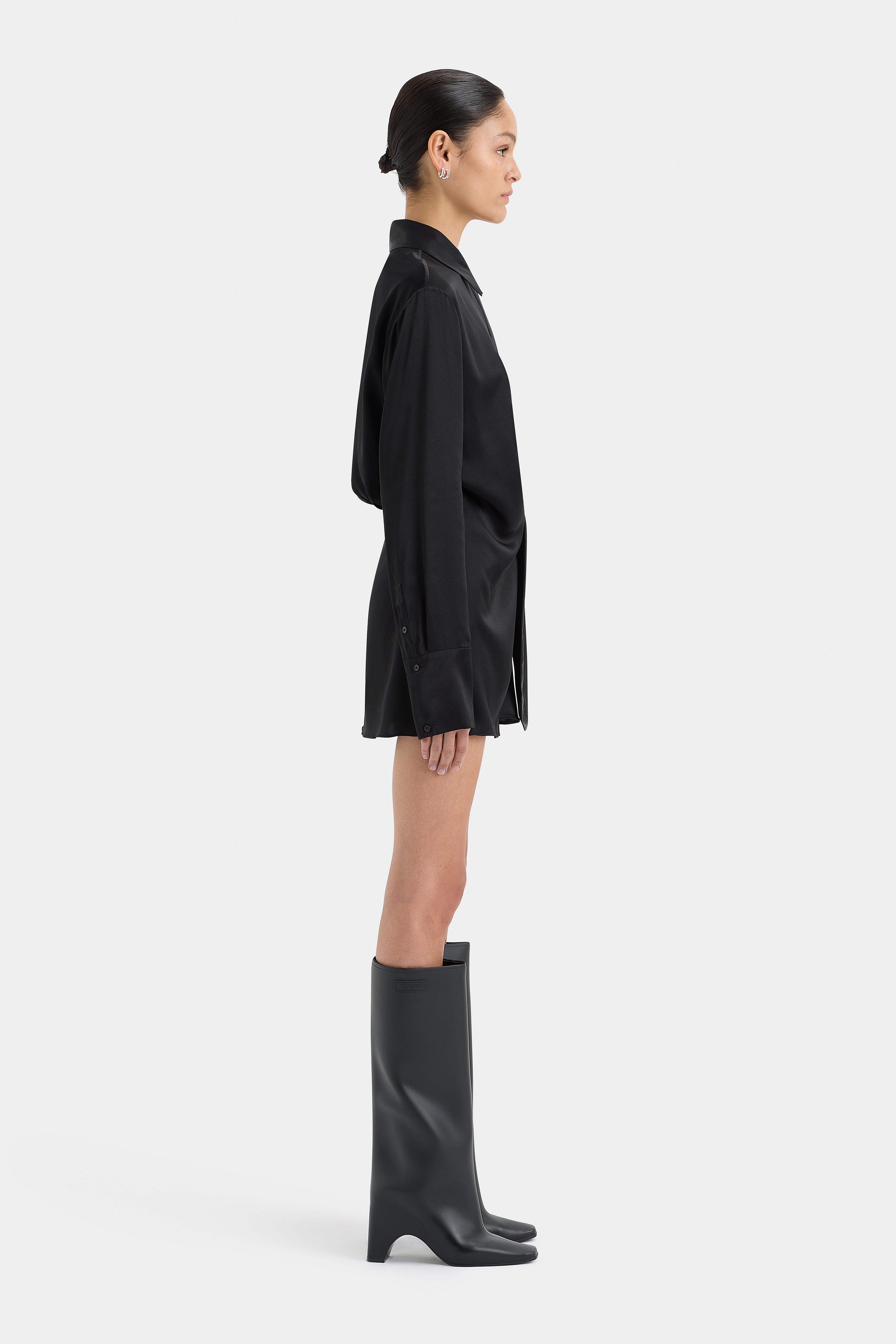 Sorrento Women's Casual Shirt Dress - Flowy Button Down Tunic Top with Pockets | Perfect for Office, Travel & Weekend Outings
