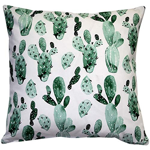 Karalina Collection Cactus Garden Throw Pillow 20x20 - Decorative Boho Pillow Cover for Sofa, Bed, Living Room & Outdoor Décor