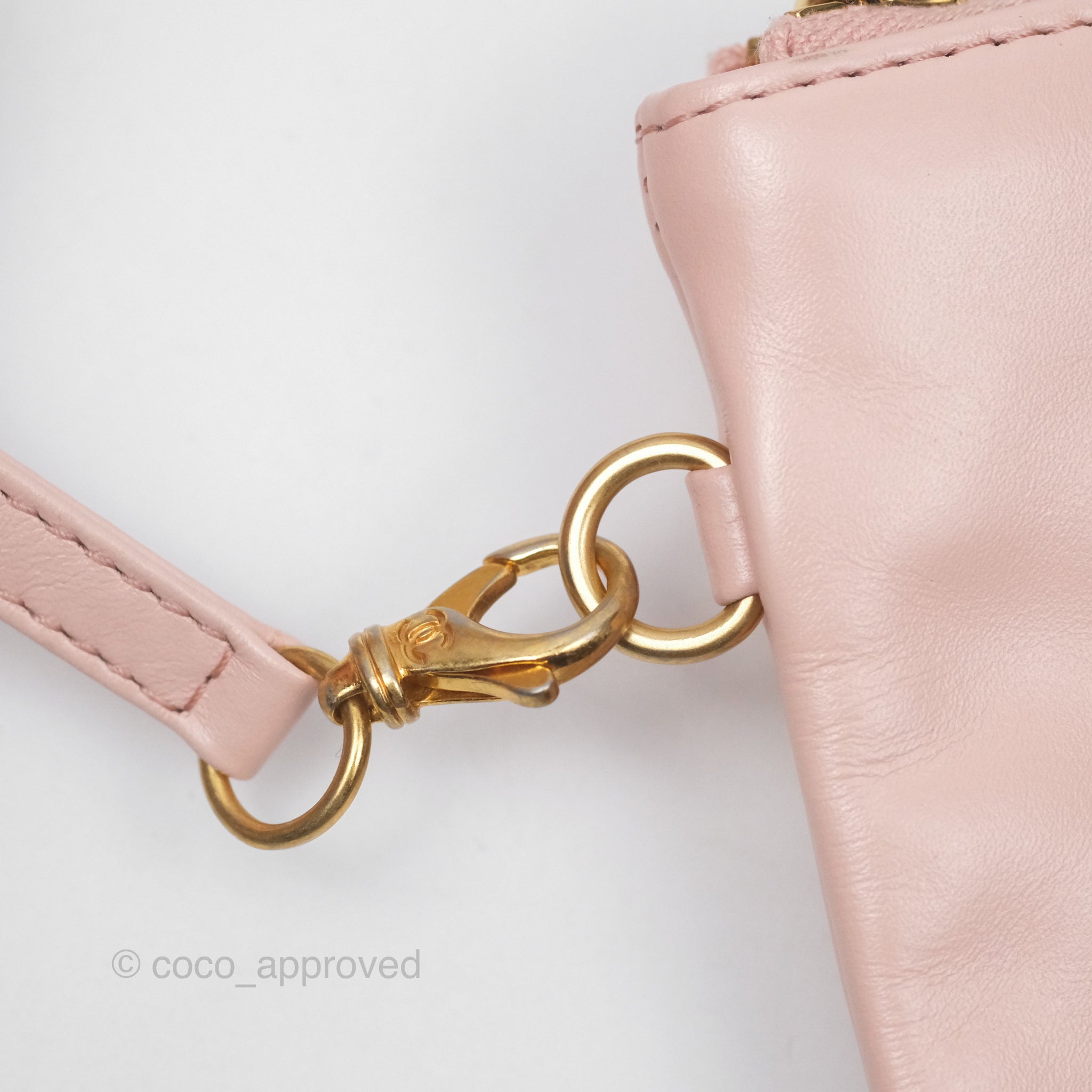 Chanel 22 Small Quilted Pink Shiny Calfskin Bag with Aged Gold Hardware | Luxury Crossbody Purse for Women | Perfect for Date Night, Parties & Special Occasions