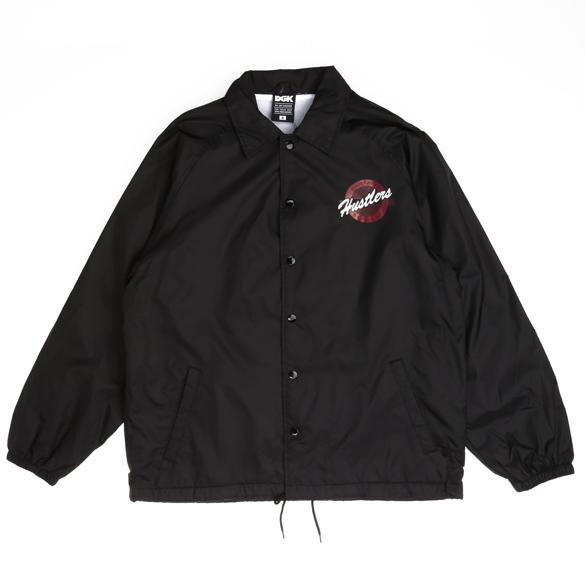 DGK Hustlers Coaches Jacket - Black | Men's Hip Hop Streetwear Windbreaker | Perfect for Urban Fashion & Skateboarding