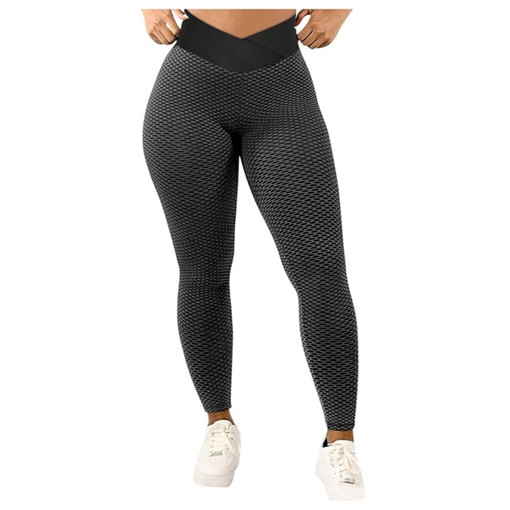 NP Women's High Waisted Yoga Pants - Butt Lifting Workout Leggings with Ruched Detail, Stretchy Gym Pants for Running, Tennis & Fitness Training