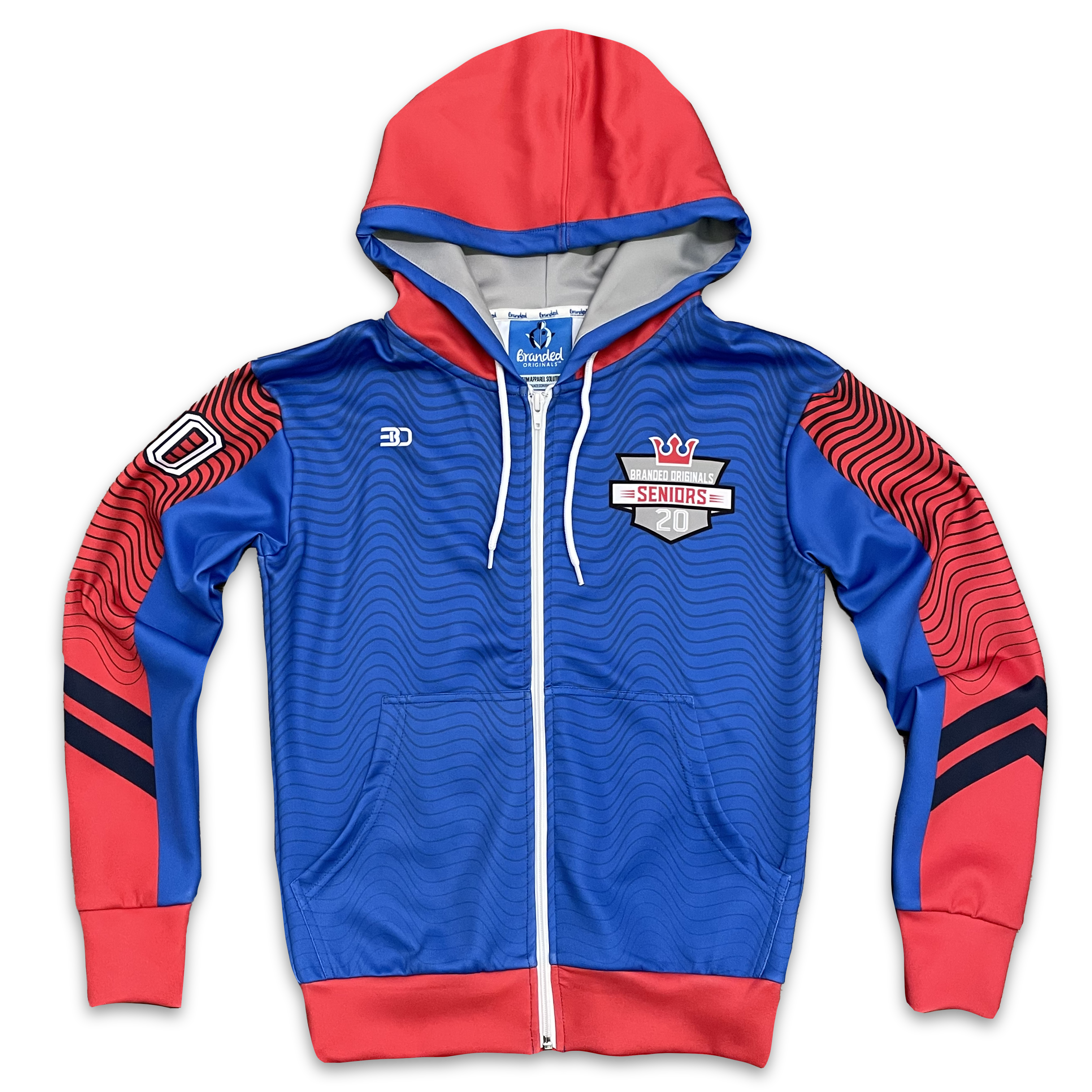 Custom Sublimated Zip-Up Hoodie for Men & Women - Personalized Full-Zip Hooded Sweatshirt - Gym, Running, Outdoor Activities