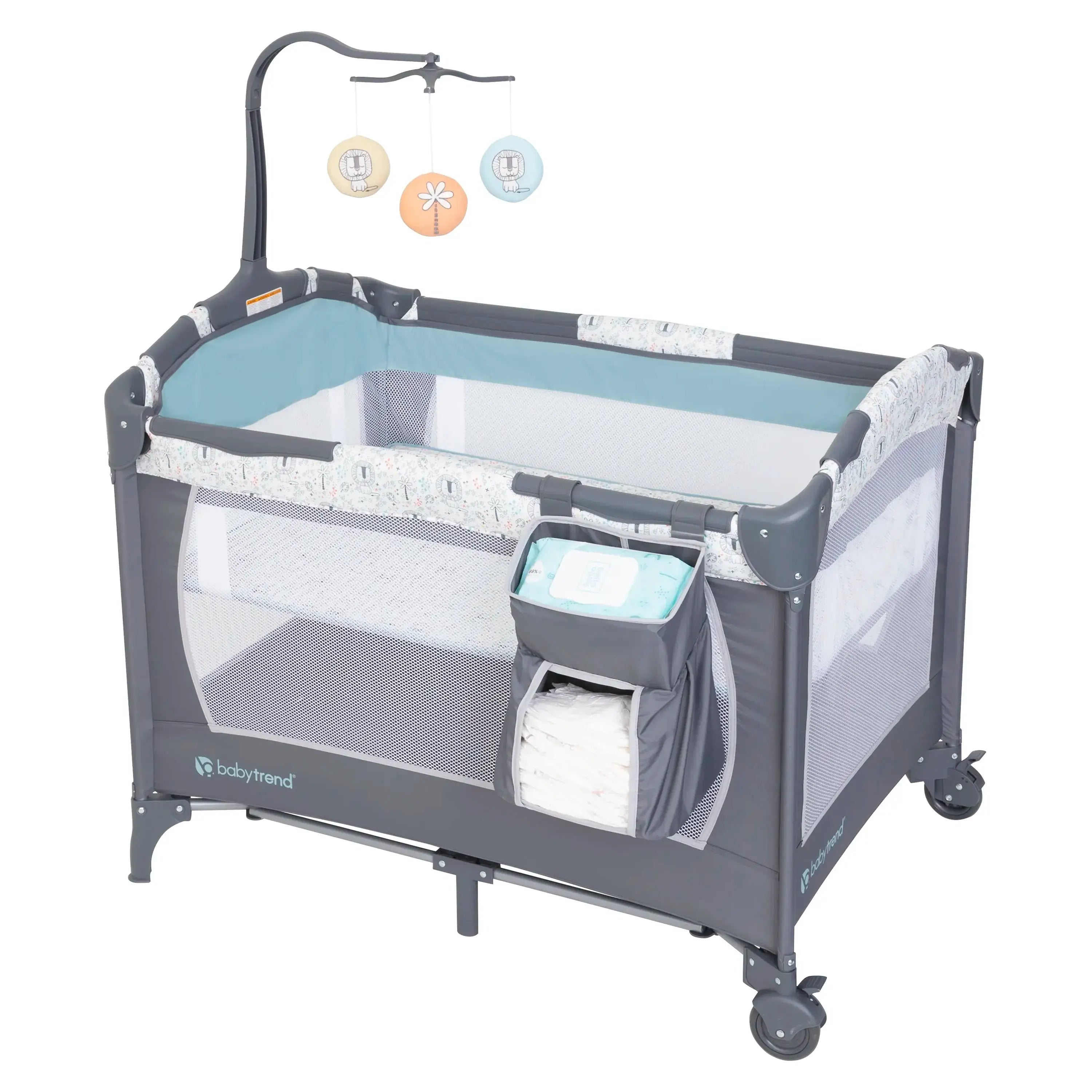 EZ Rest® Deluxe Nursery Center Playard - Portable Baby Playpen with Mattress & Storage | Perfect for Home, Travel & Daycare Use