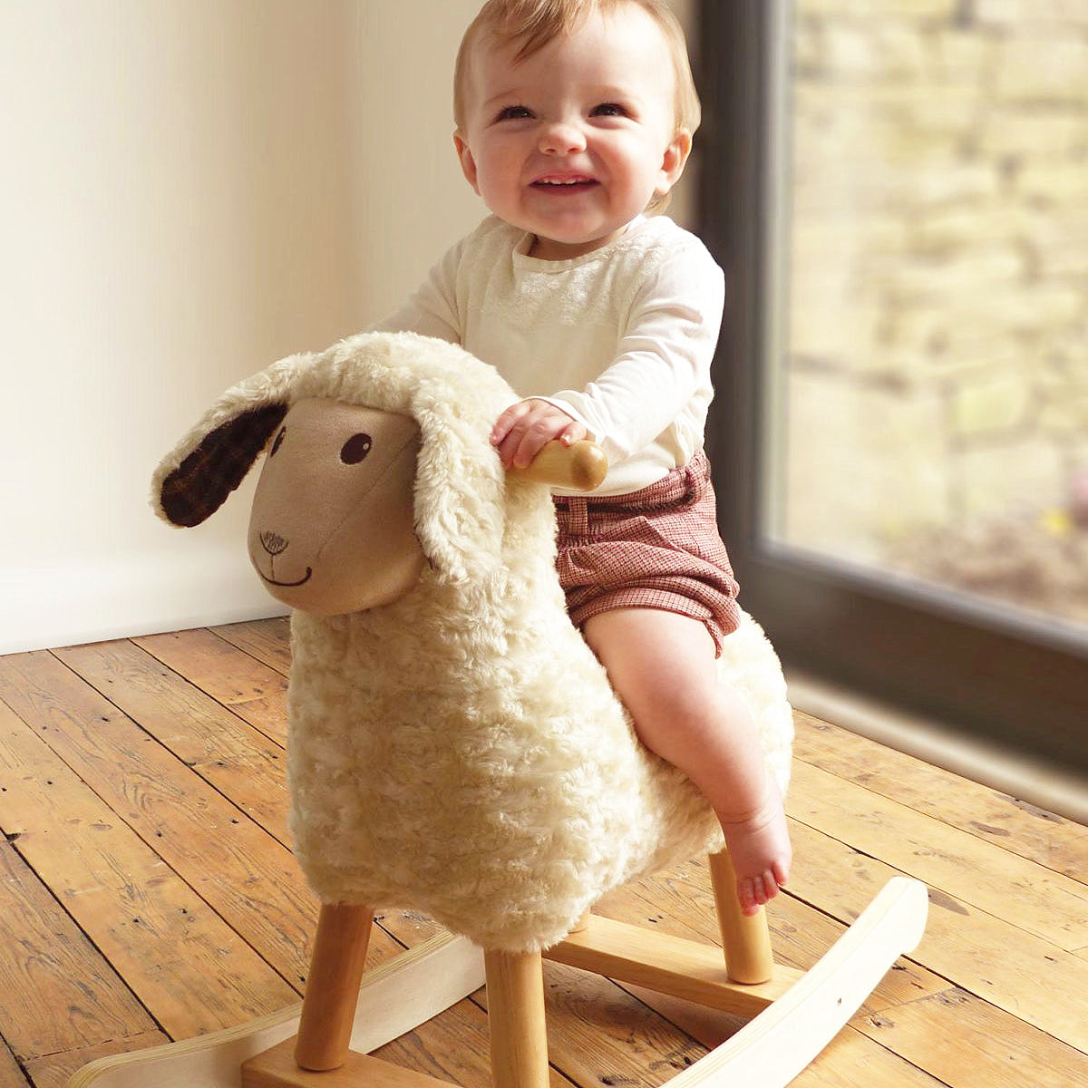 Lambert Rocking Sheep - Soft Plush Rocking Toy for Babies & Toddlers | Cute Nursery Decor & Soothing Baby Gift | Perfect for Playtime, Bedtime & Nursery Room Decor