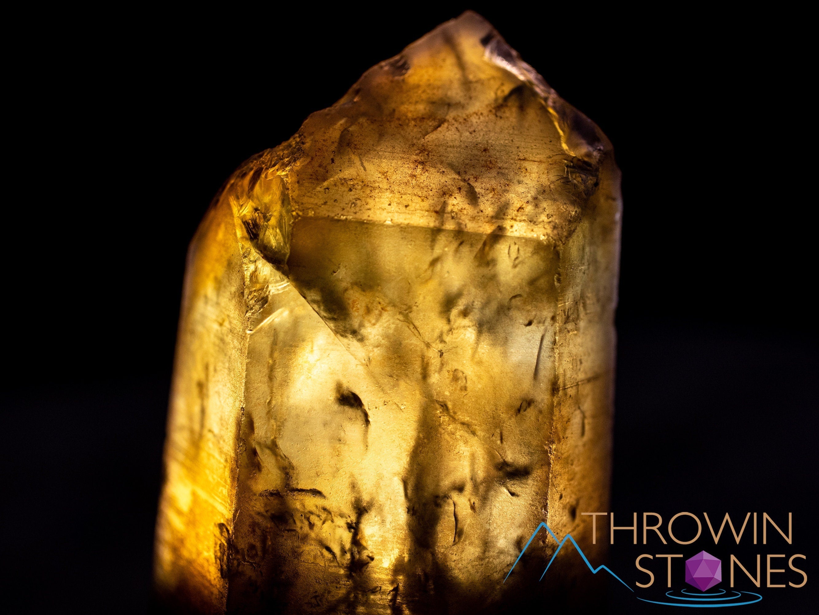 Natural Citrine Raw Crystal Point - Healing Stone, November Birthstone, Home & Office Decor, Feng Shui Crystal for Positive Energy - Perfect for Meditation, Gifts & Spiritual Healing
