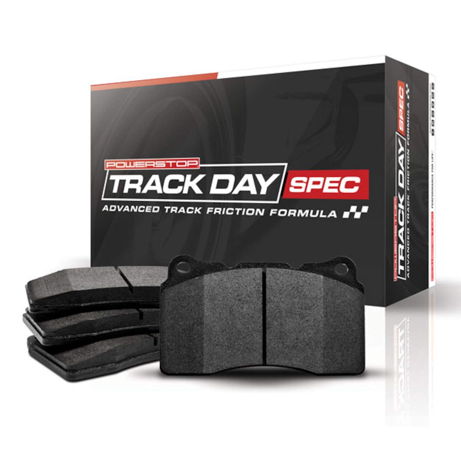 Power Stop PSA-503 Front Track Day Carbon-Fiber Metallic Brake Pads - High Performance Braking for Sports Cars & Racing | Perfect for Track Days, Auto Cross & Performance Driving
