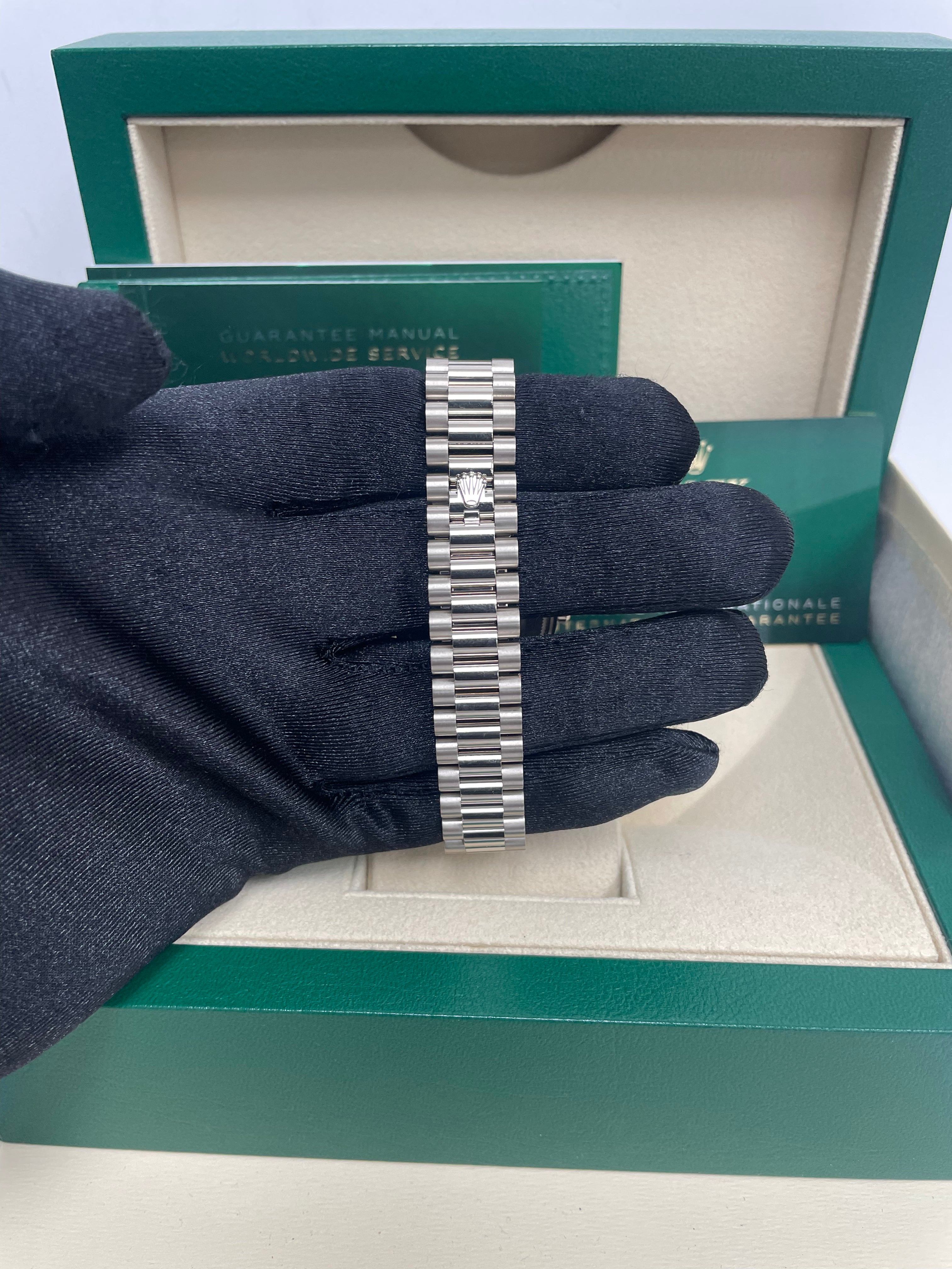 Rolex Datejust 31 White Gold Watch with Diamond Bezel & Mother of Pearl Diamond Dial - President Bracelet (Ref #278289RBR) | Luxury Women's Timepiece for Special Occasions & Formal Events