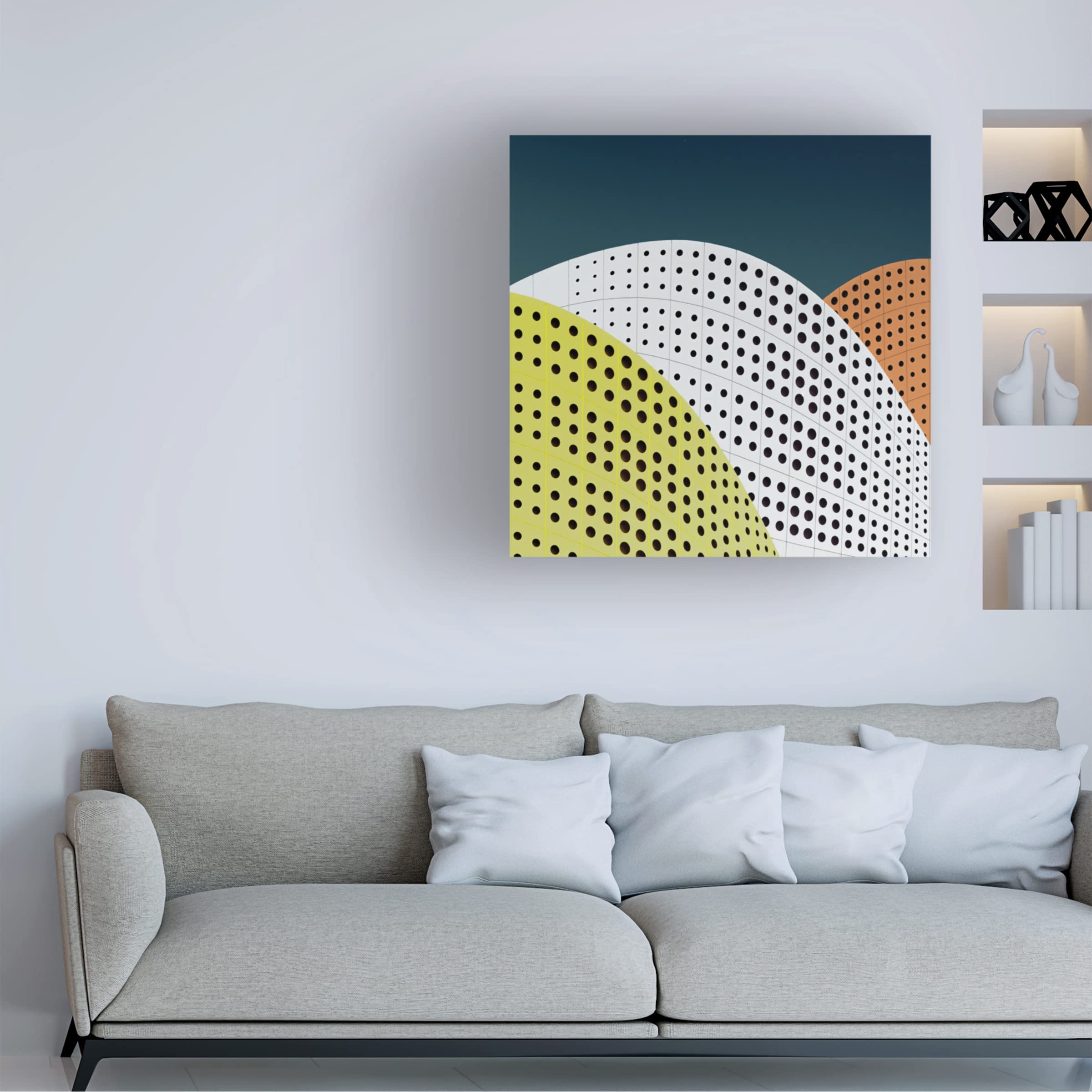 Trademark Fine Art 'Perforations' Canvas Wall Art by Luc Vangindertael - Modern Abstract Painting for Living Room, Bedroom & Office Decor
