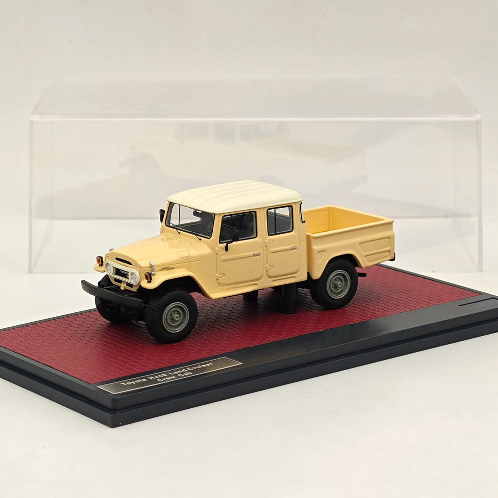 1/43 Scale Toyota HJ45 Land Cruiser Crew Cab Beige Resin Model Car MX41905 - Collectible Diecast Vehicle for Display & Off-Road Enthusiasts