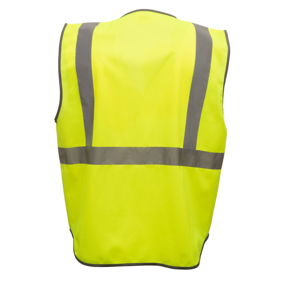 212 Performance VSTGU 8808 Hi-Visibility Safety Vest - Small Yellow with Reflective Gray Strips for Construction, Road Work & Outdoor Safety
