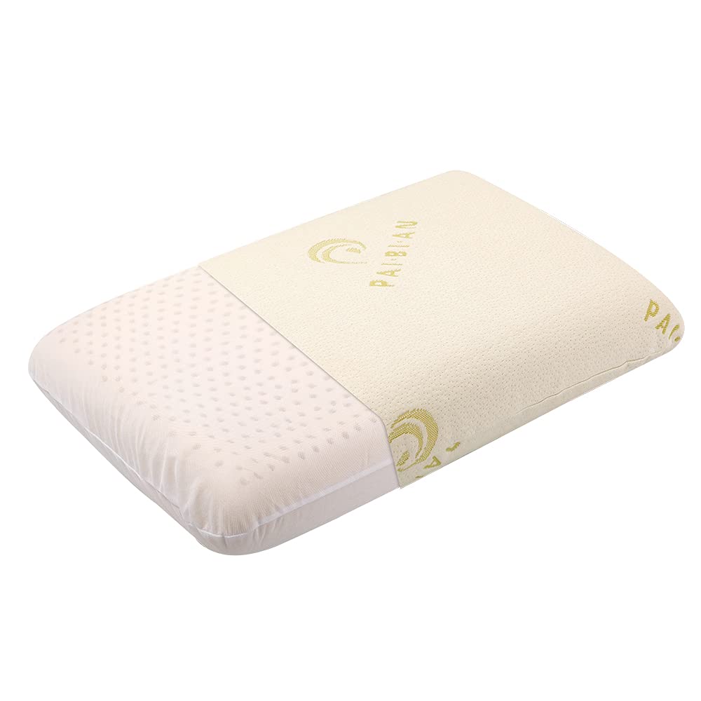 Organic Dunlop Latex Pillow for Neck & Shoulder Pain Relief - Hypoallergenic, Breathable Memory Foam Alternative - Perfect for Side & Back Sleepers - Home, Office & Travel Use