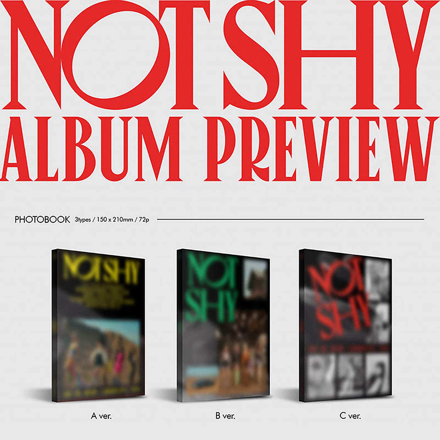 ITZY NOT SHY Album [Version A] - CD, Photobook, Photocards, Lyric Book, Tattoo Stickers & Poster Set | K-Pop Music Collectible | Perfect for Fans, Gift Giving & Display