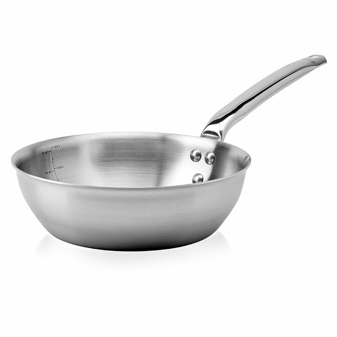 Premium Alchimy Saute Pan with Round Bottom - Nonstick Frying Pan for Professional & Home Cooking - Perfect for Stir-Fry, Searing & Sauteing Vegetables, Meat & Eggs